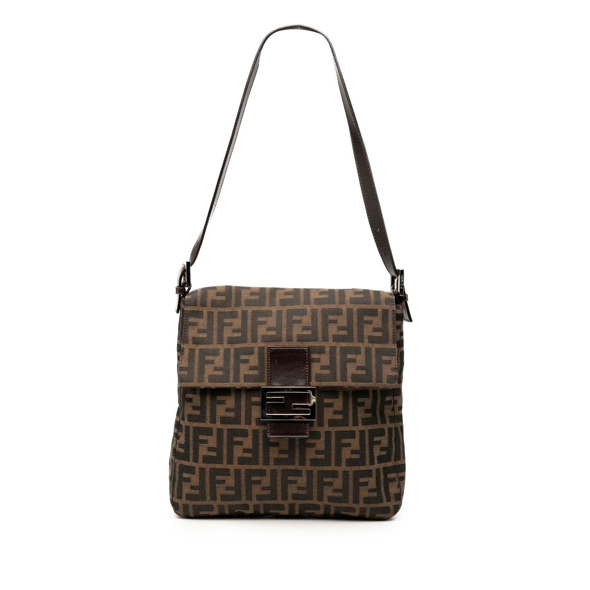 Fendi Zucca Canvas Shoulder Bag