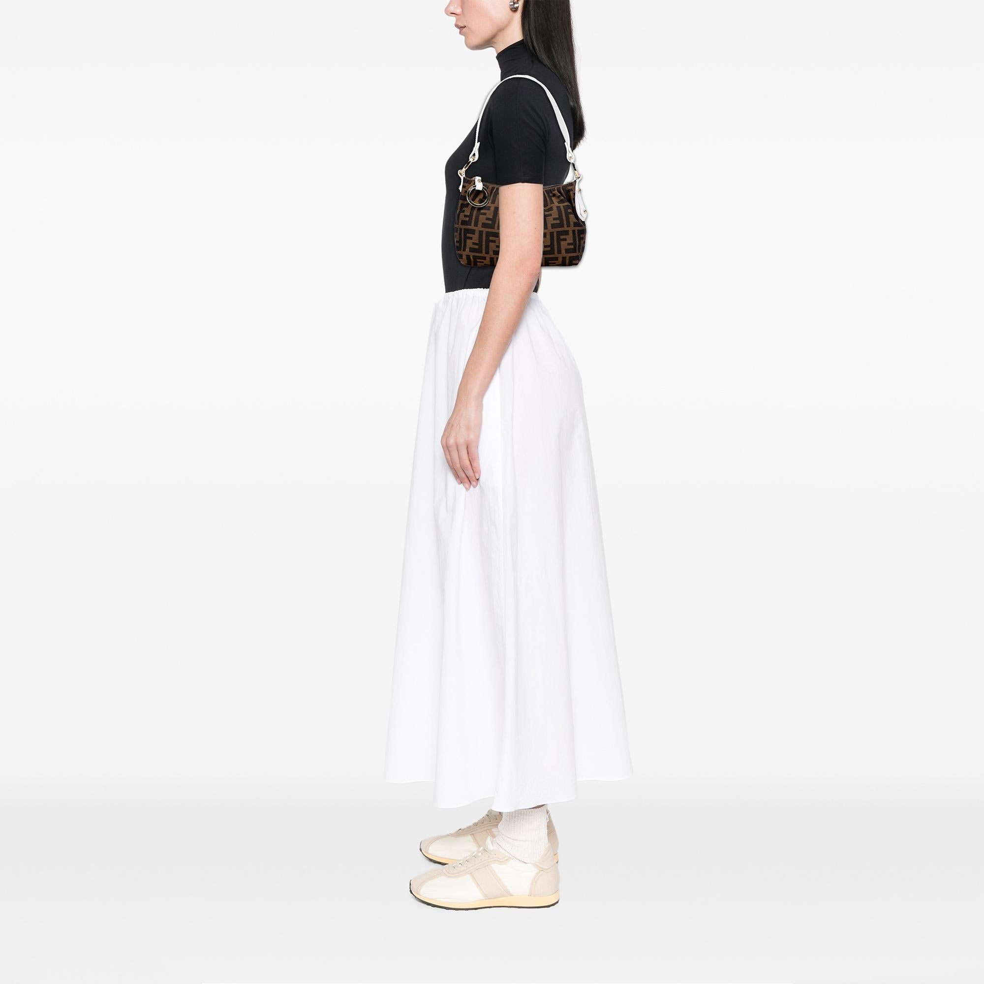 Fendi Zucca Canvas Shoulder Bag
