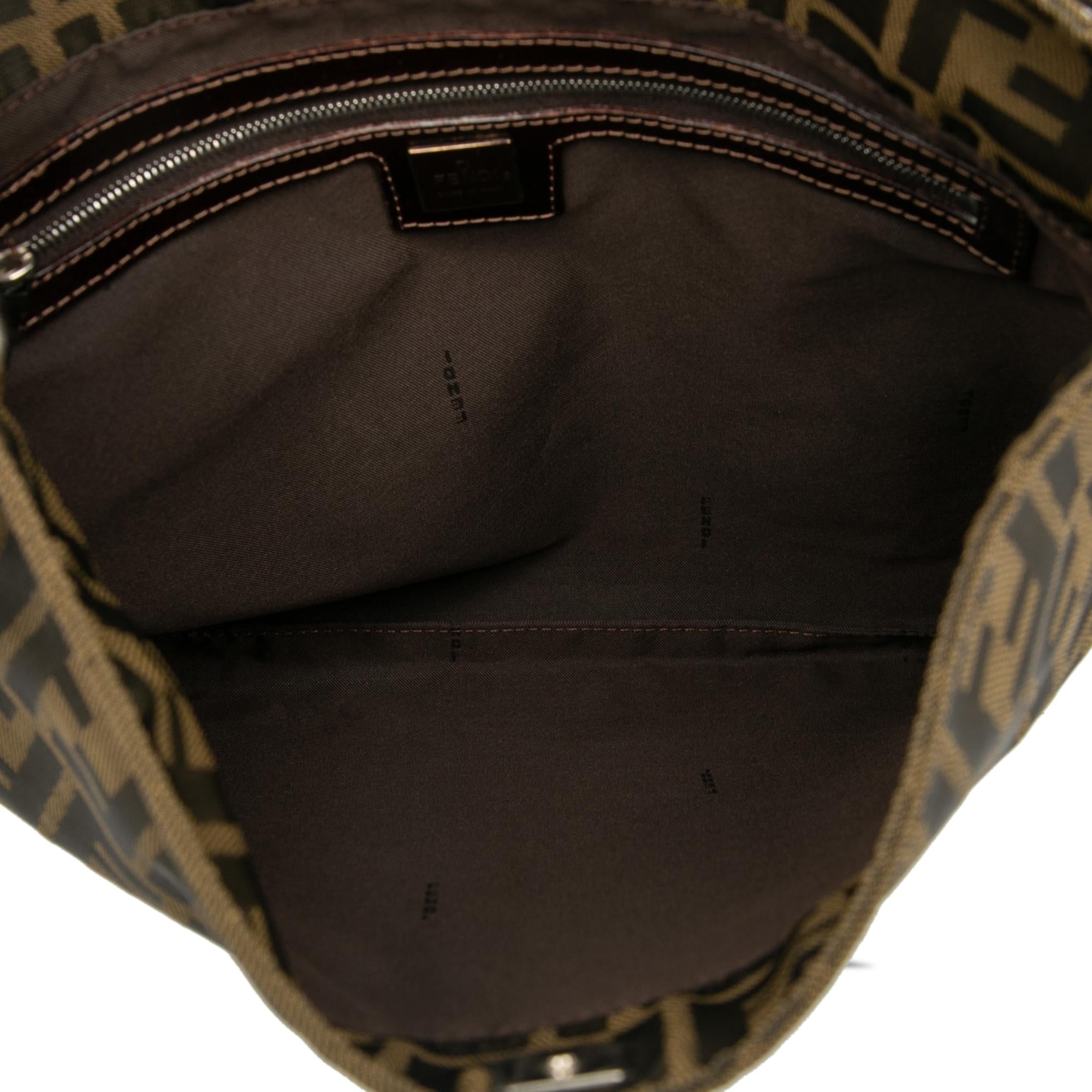 Fendi Zucca Canvas Shoulder Bag