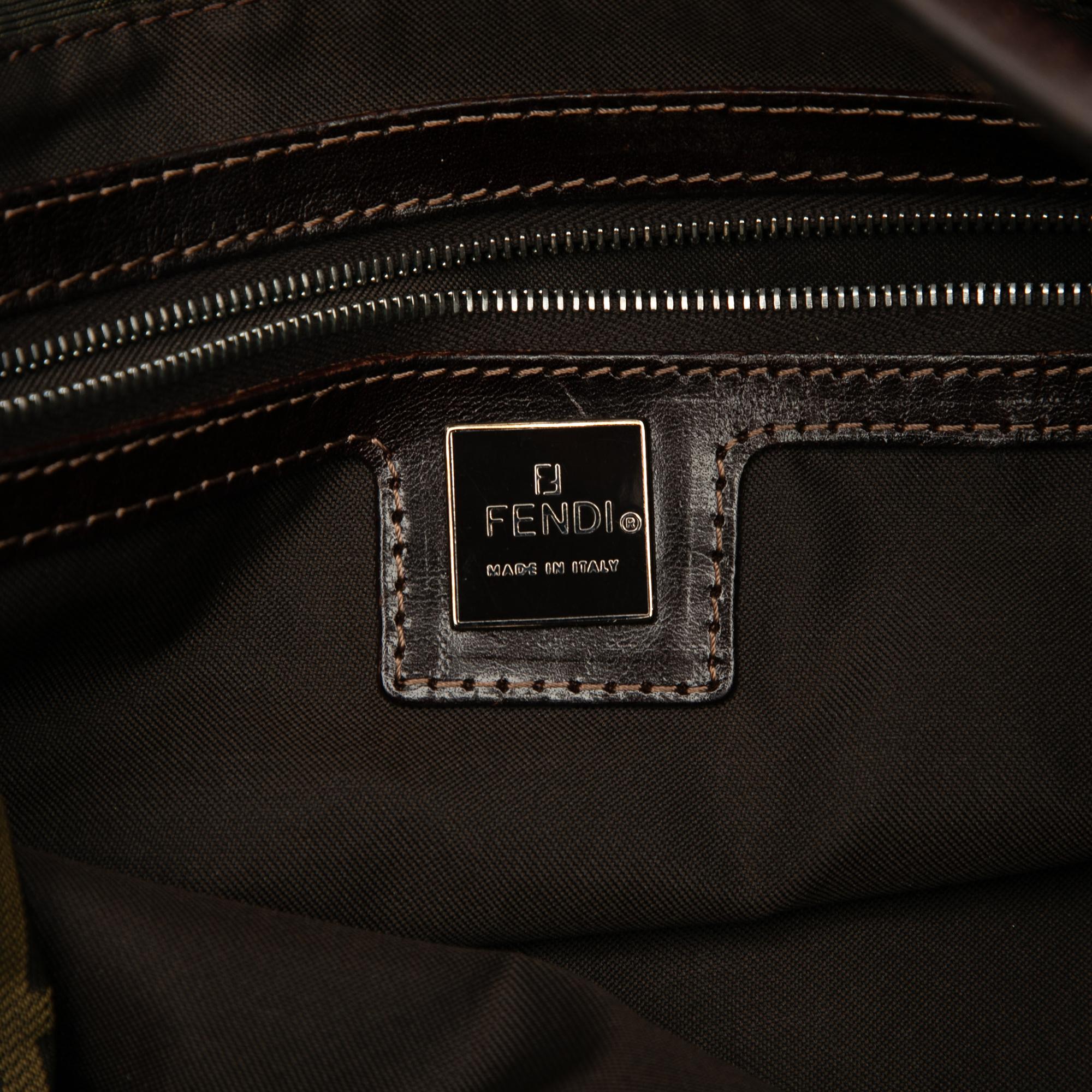Fendi Zucca Canvas Shoulder Bag