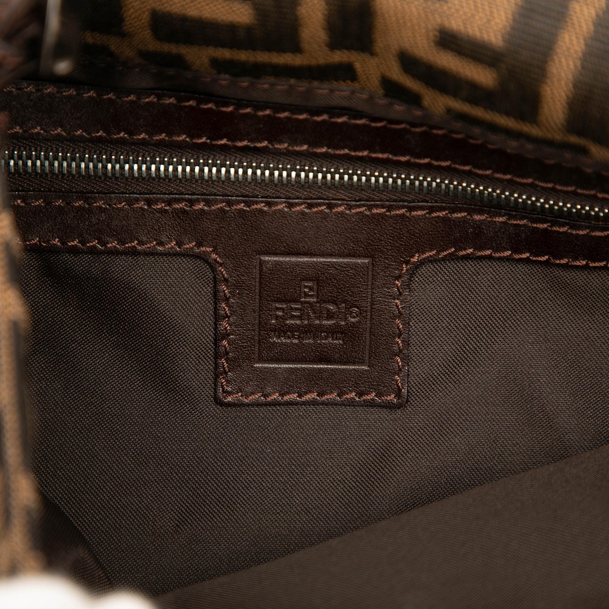 Fendi Zucca Canvas Shoulder Bag