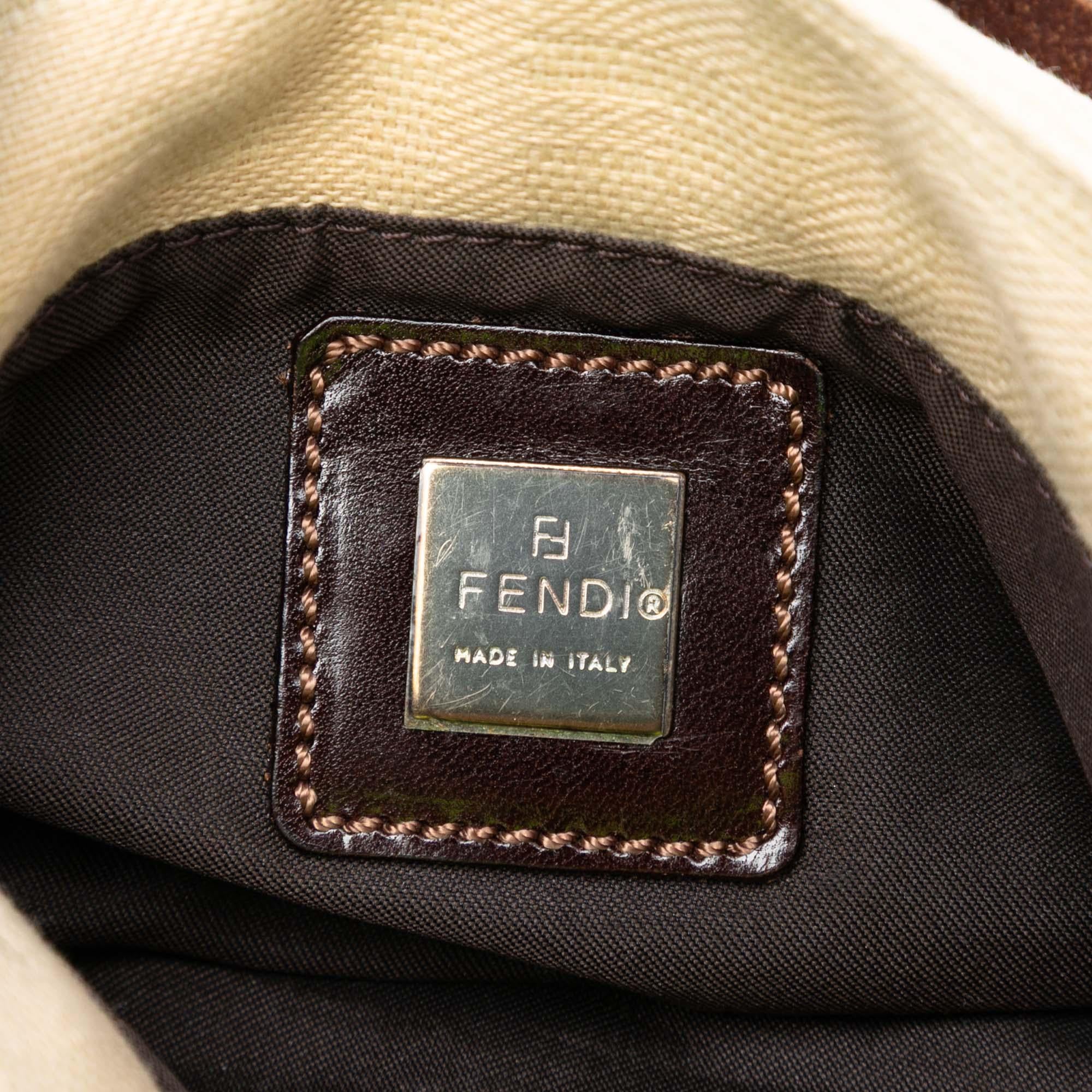 Fendi Zucca Canvas Shoulder Bag