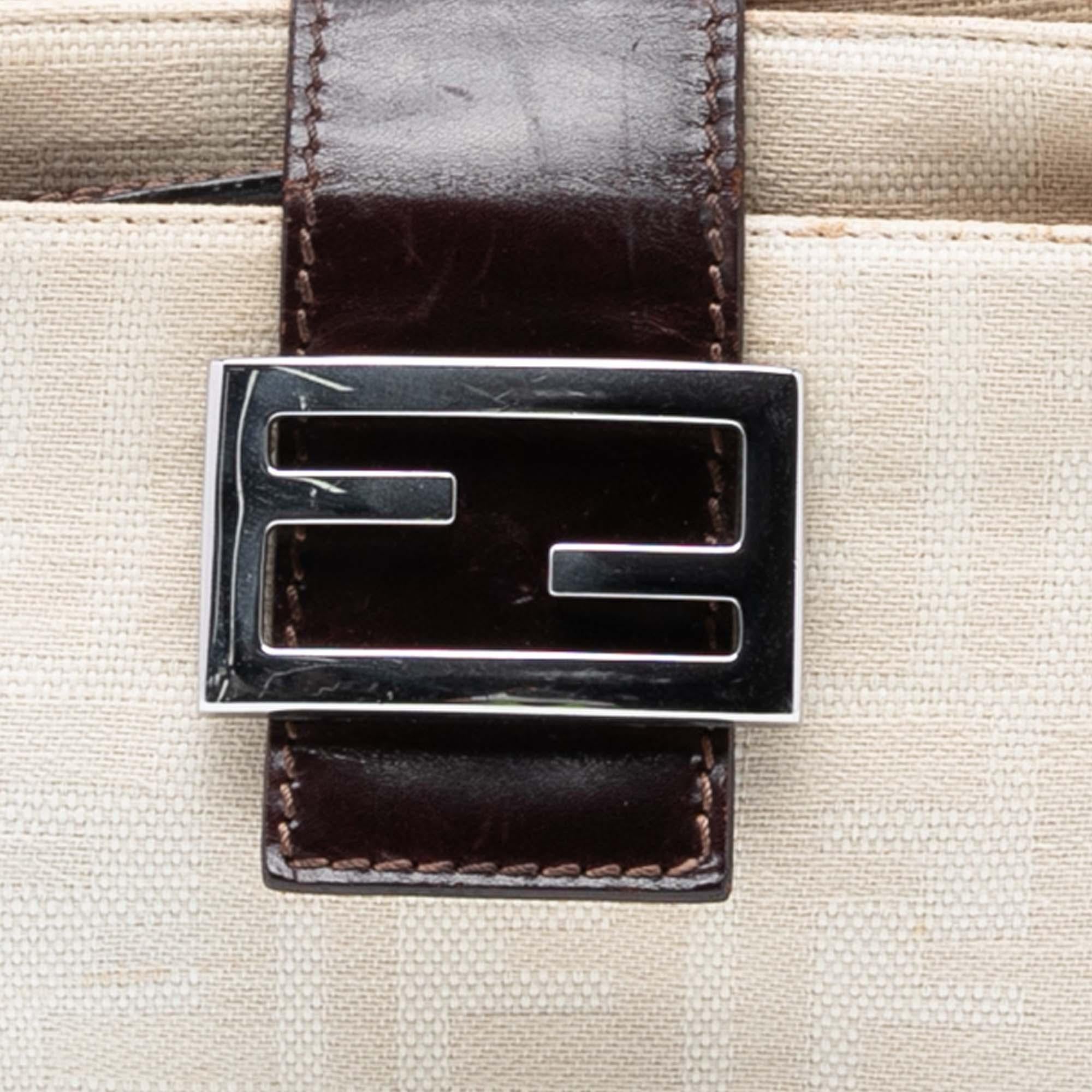 Fendi Zucca Canvas Shoulder Bag
