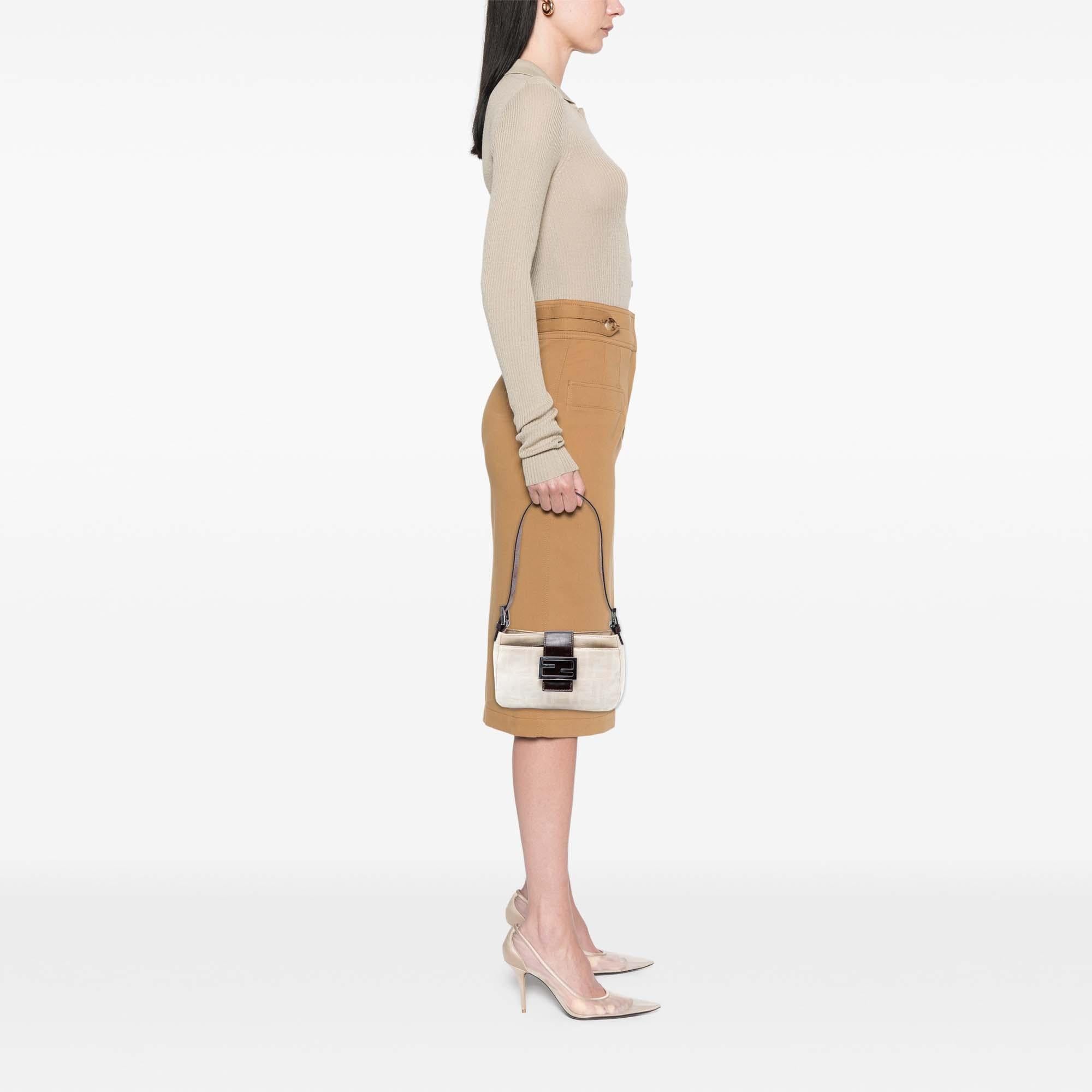 Fendi Zucca Canvas Shoulder Bag