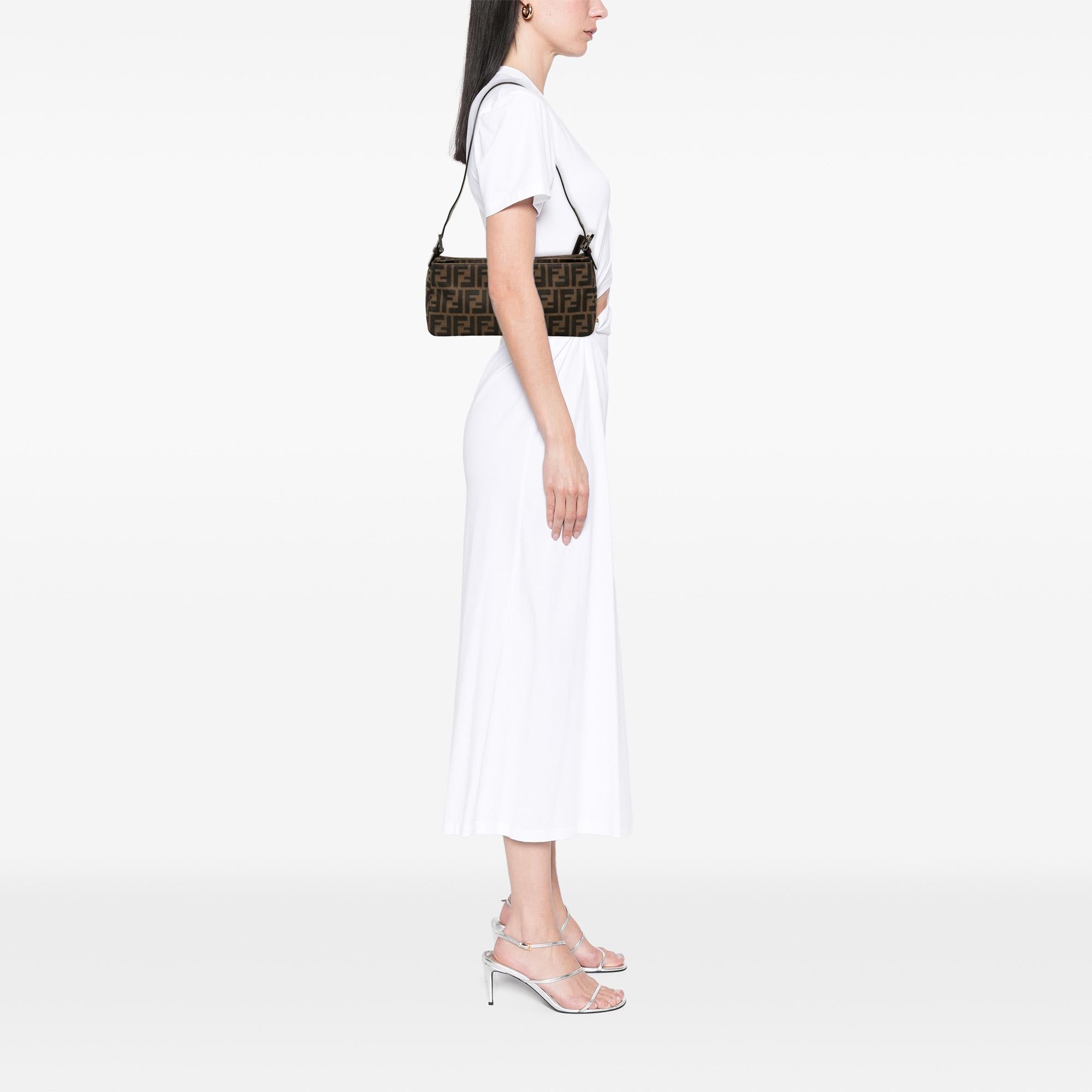 Fendi Zucca Canvas Shoulder Bag