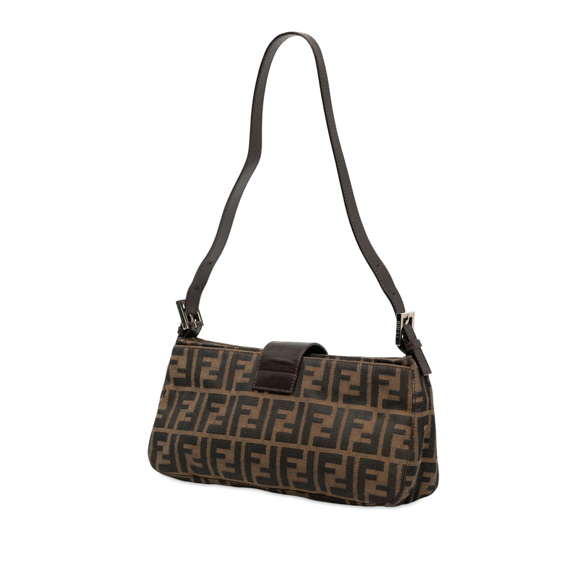 Fendi Zucca Canvas Shoulder Bag