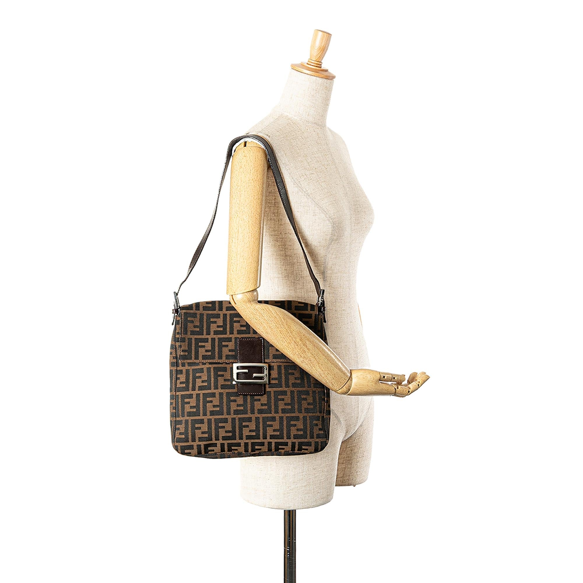 Fendi Zucca Canvas Shoulder Bag