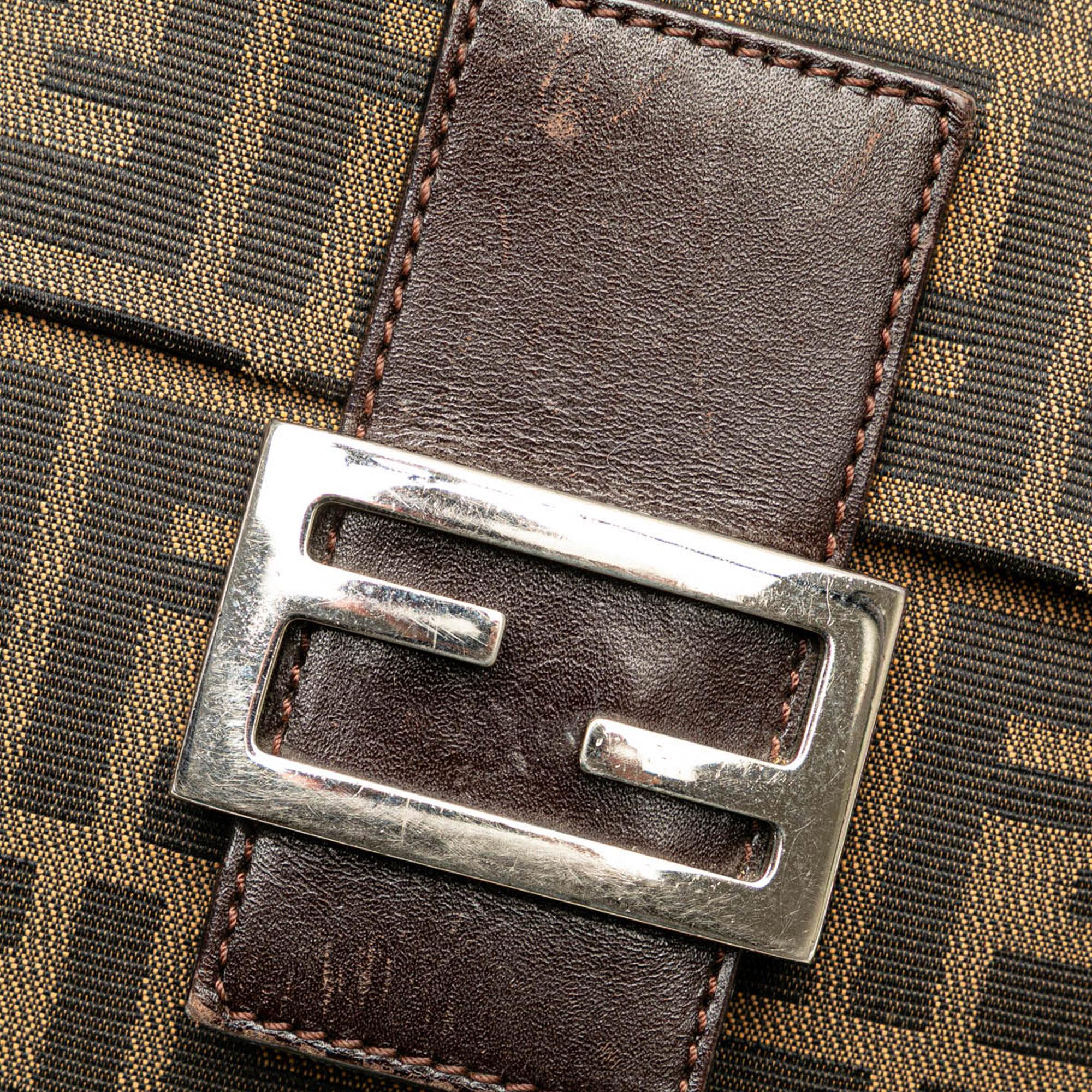 Fendi Zucca Canvas Shoulder Bag