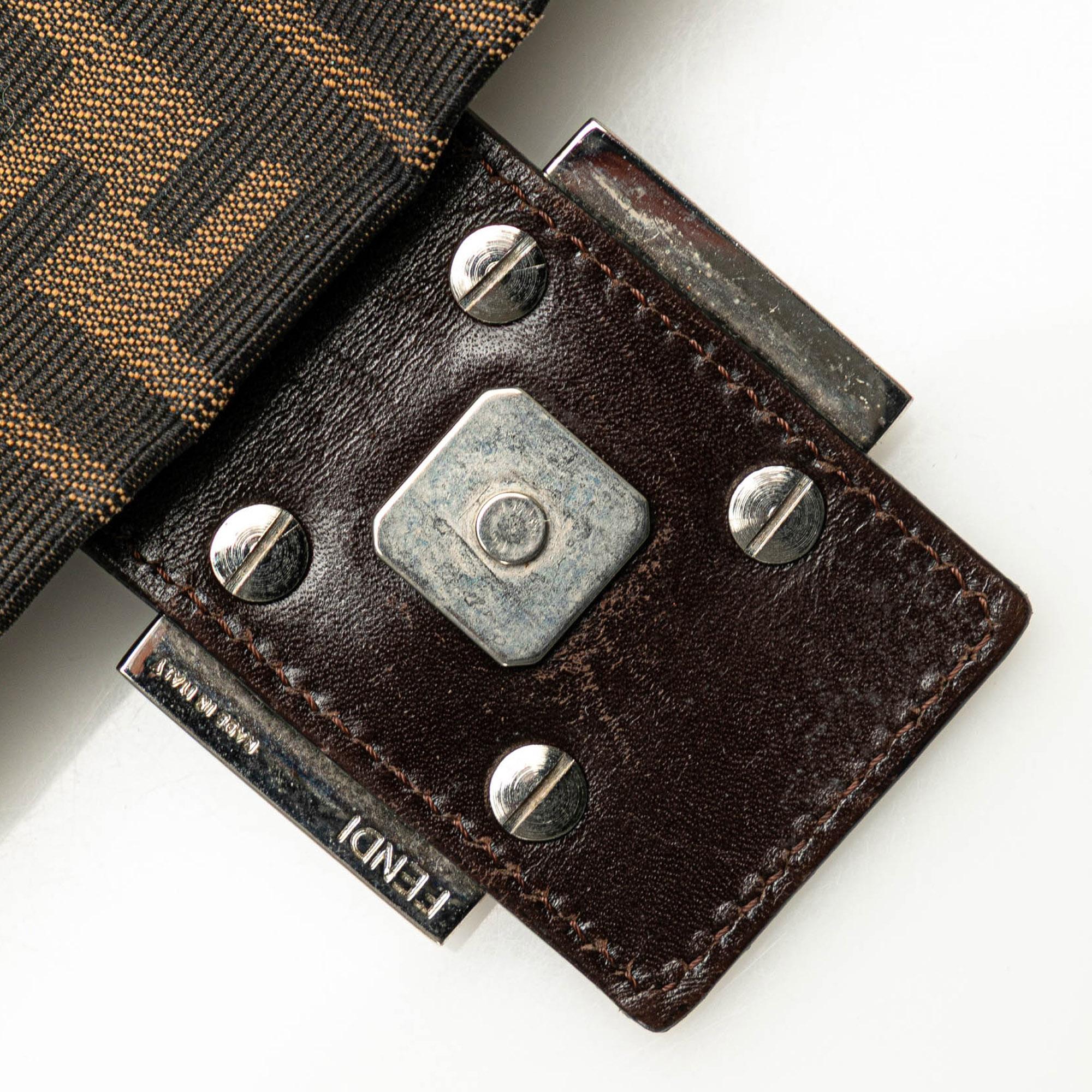 Fendi Zucca Canvas Shoulder Bag