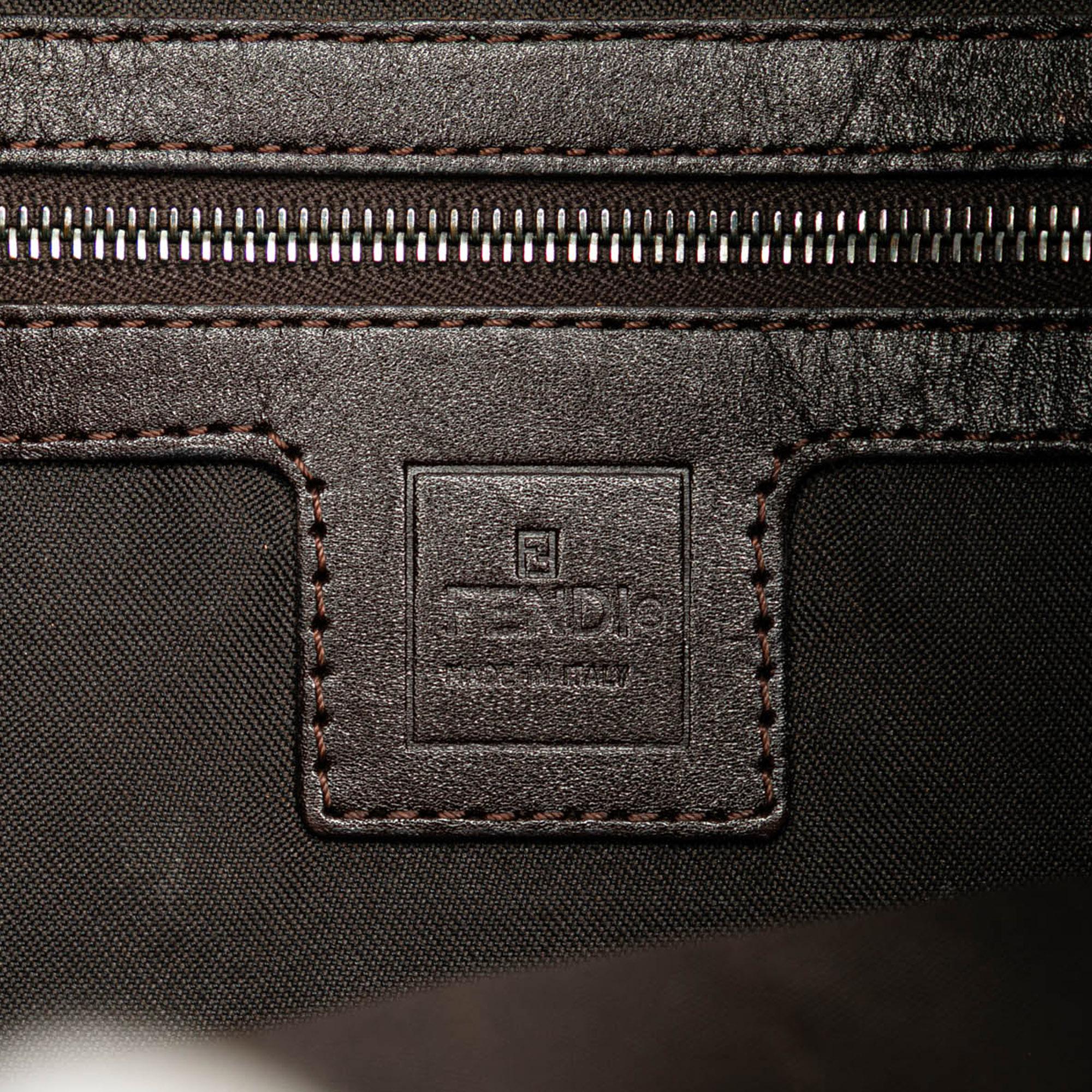 Fendi Zucca Canvas Shoulder Bag