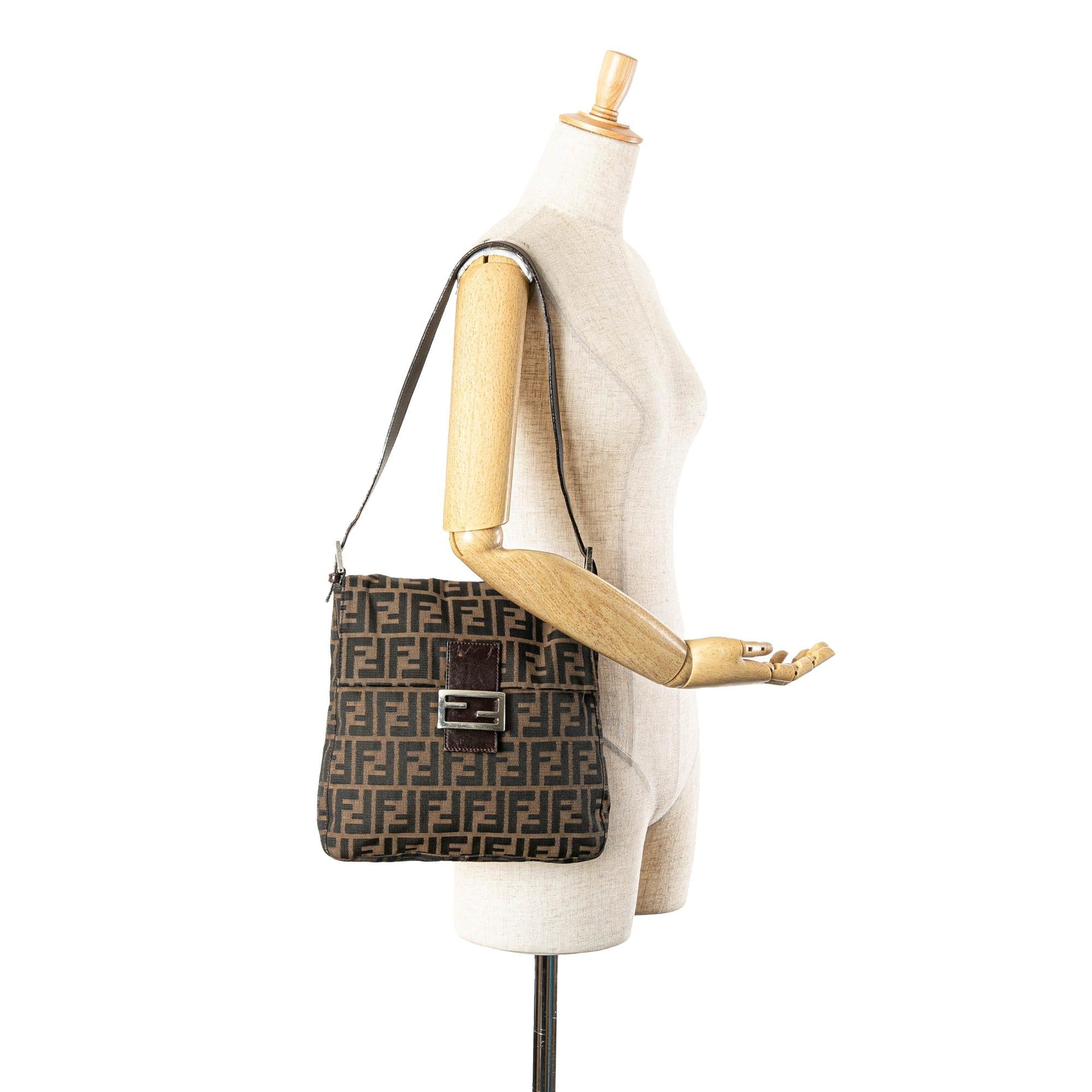 Fendi Zucca Canvas Shoulder Bag