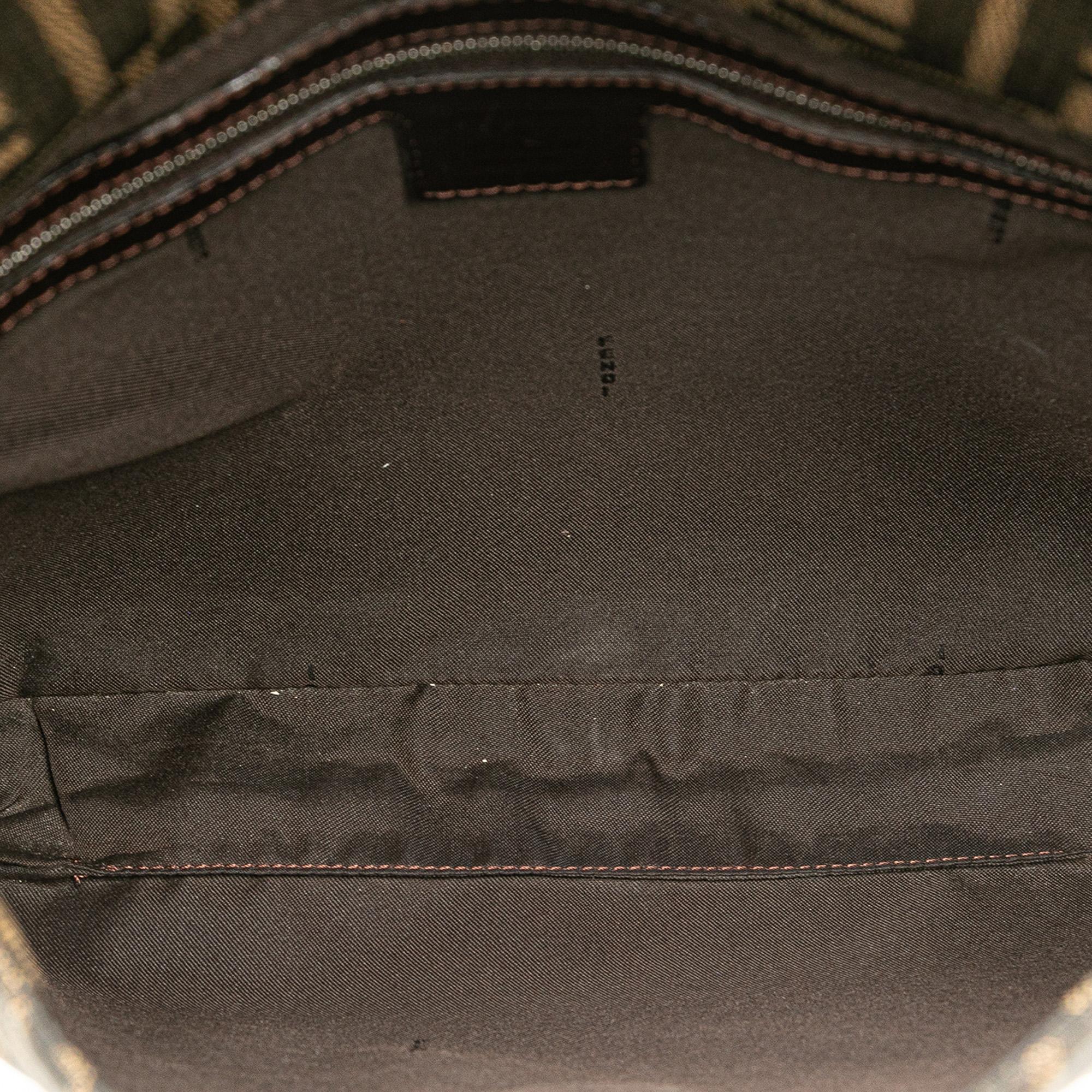 Fendi Zucca Canvas Shoulder Bag