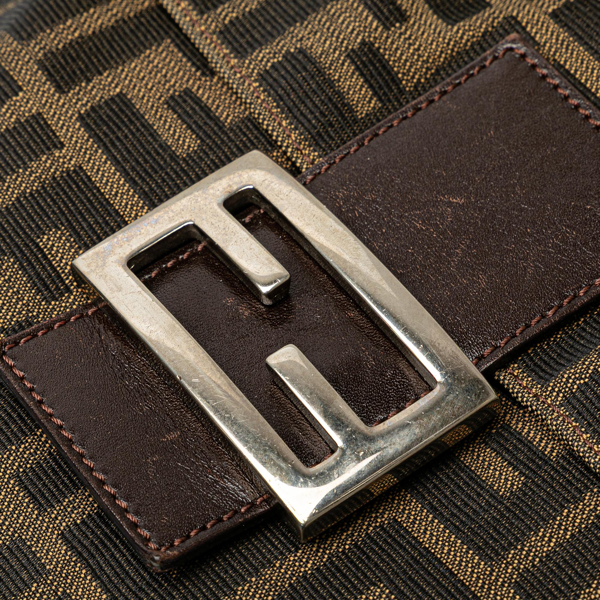 Fendi Zucca Canvas Shoulder Bag