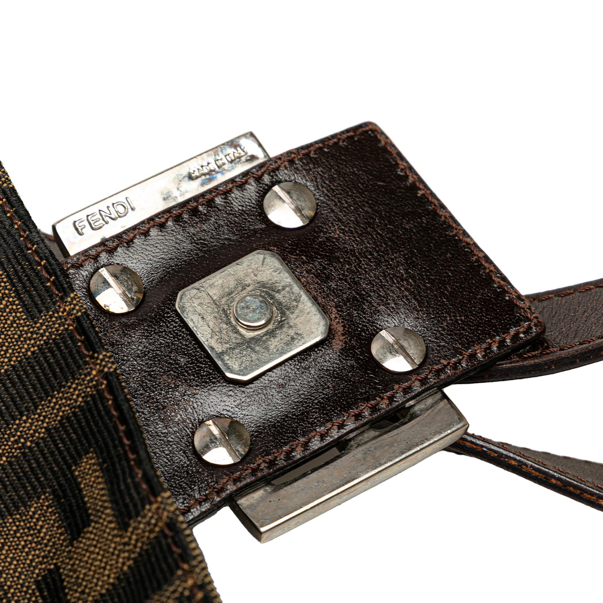 Fendi Zucca Canvas Shoulder Bag