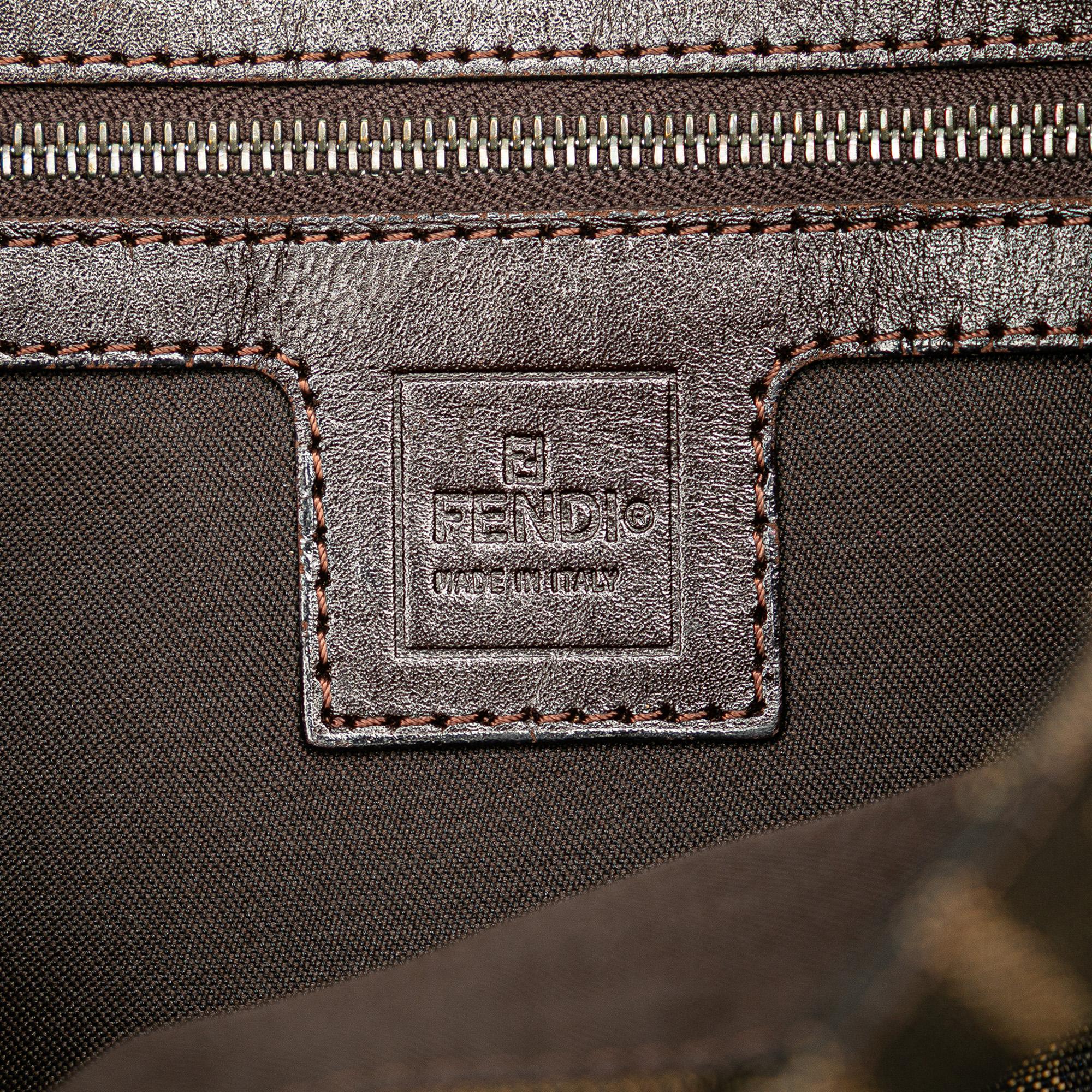 Fendi Zucca Canvas Shoulder Bag