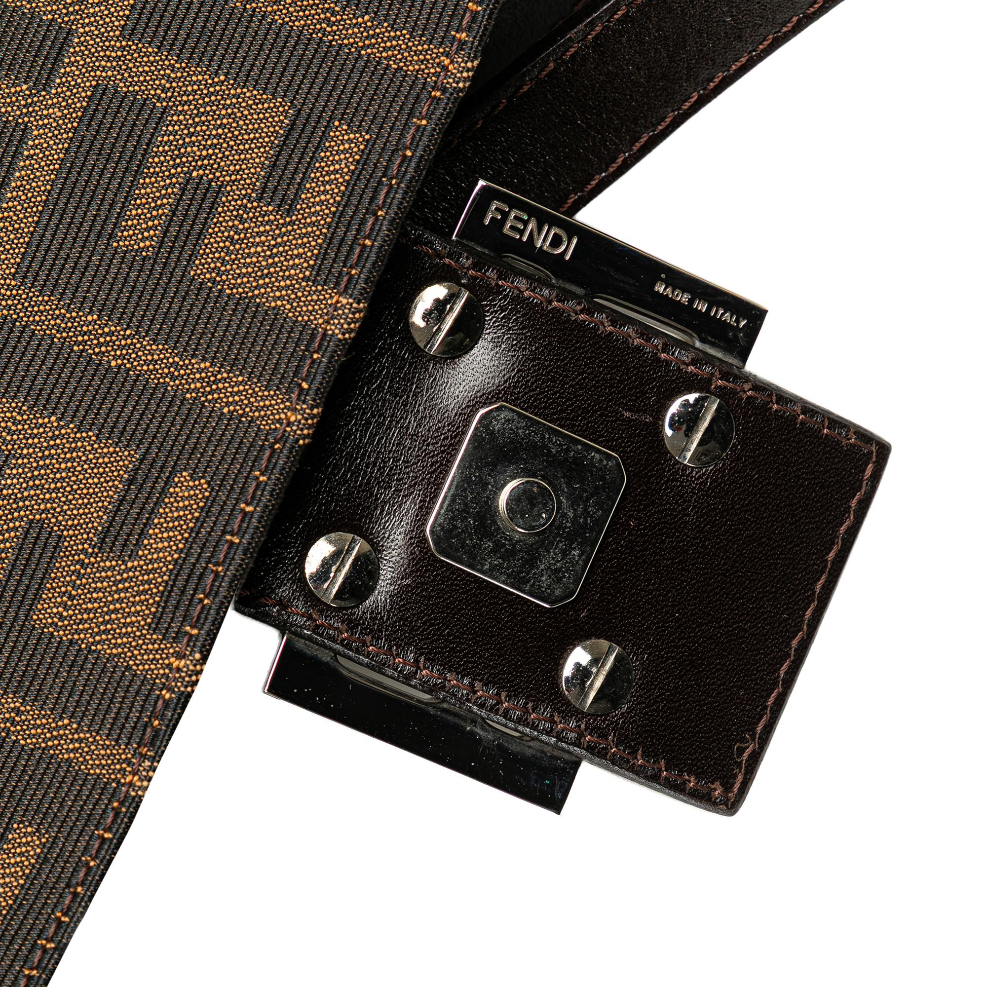 Fendi Zucca Canvas Shoulder Bag
