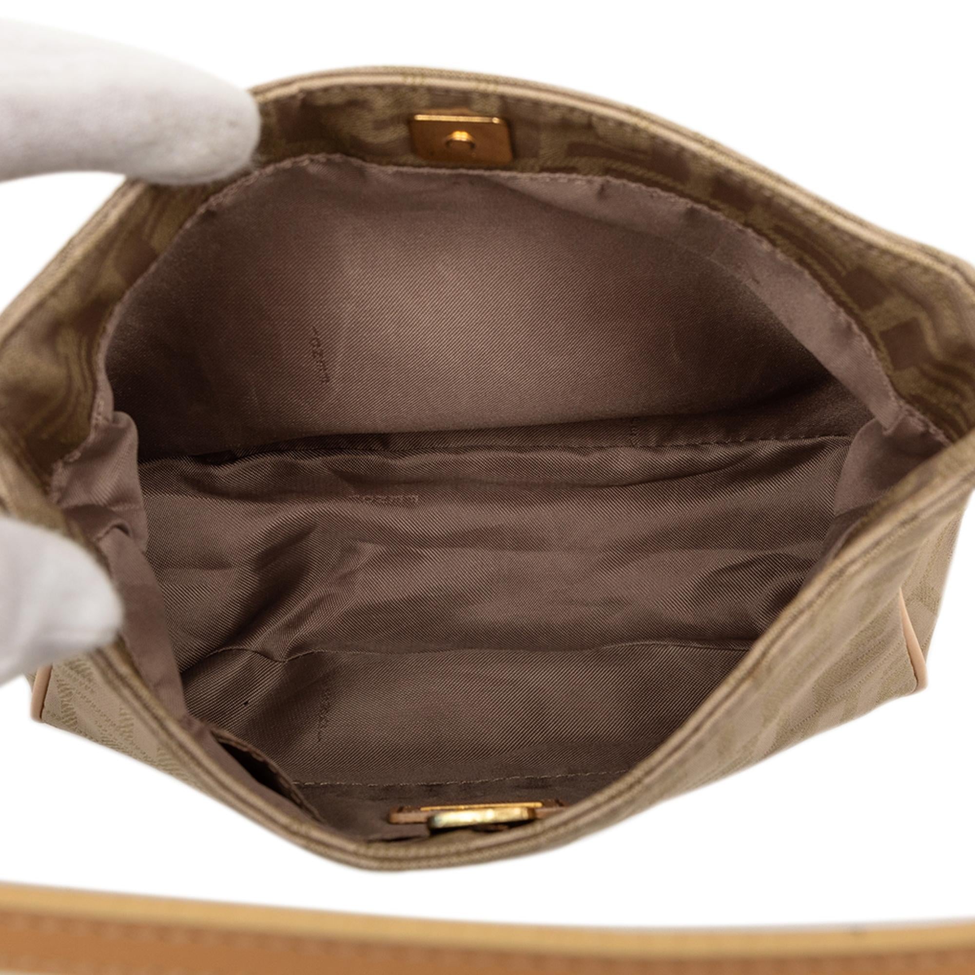 Fendi Zucca Canvas Shoulder Bag