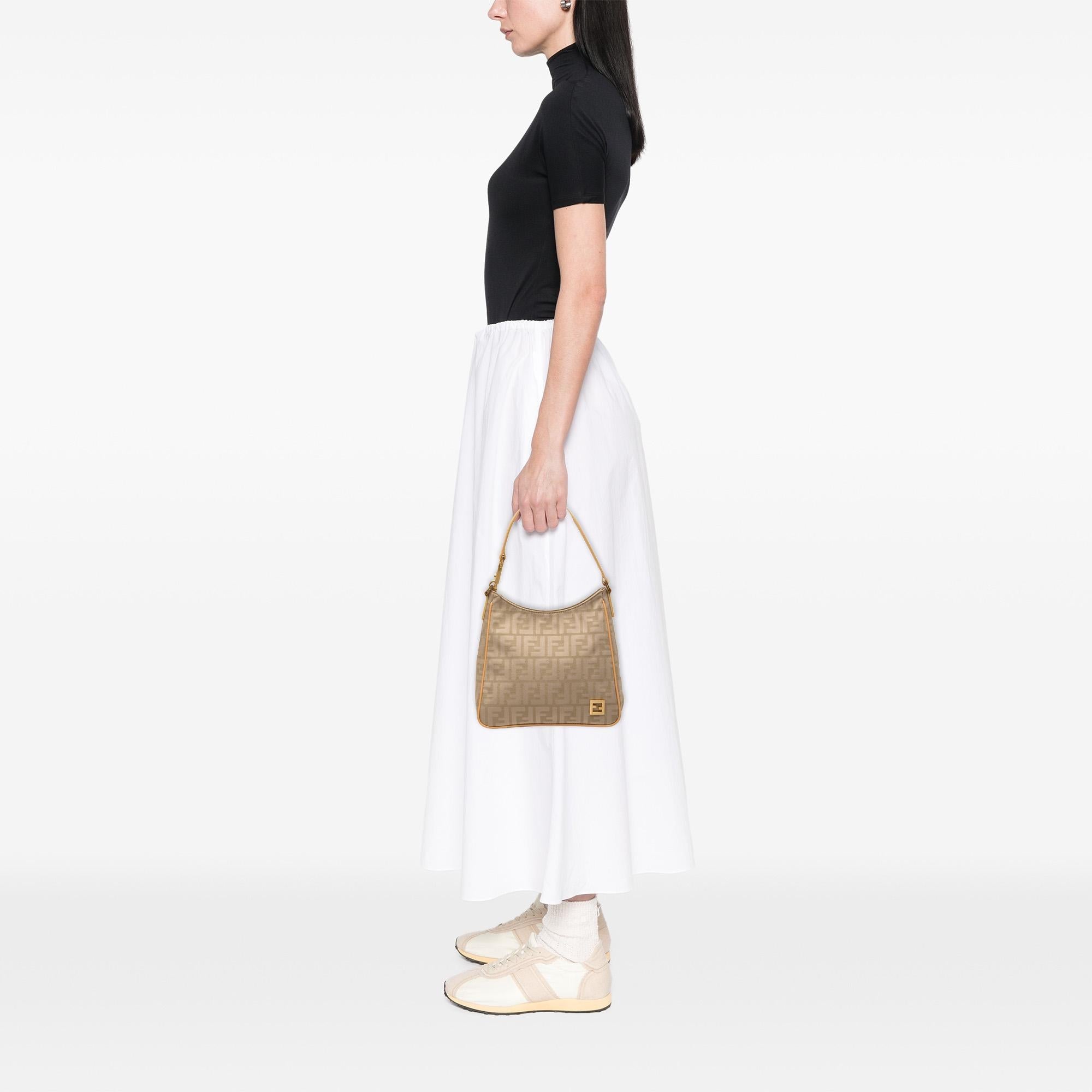 Fendi Zucca Canvas Shoulder Bag