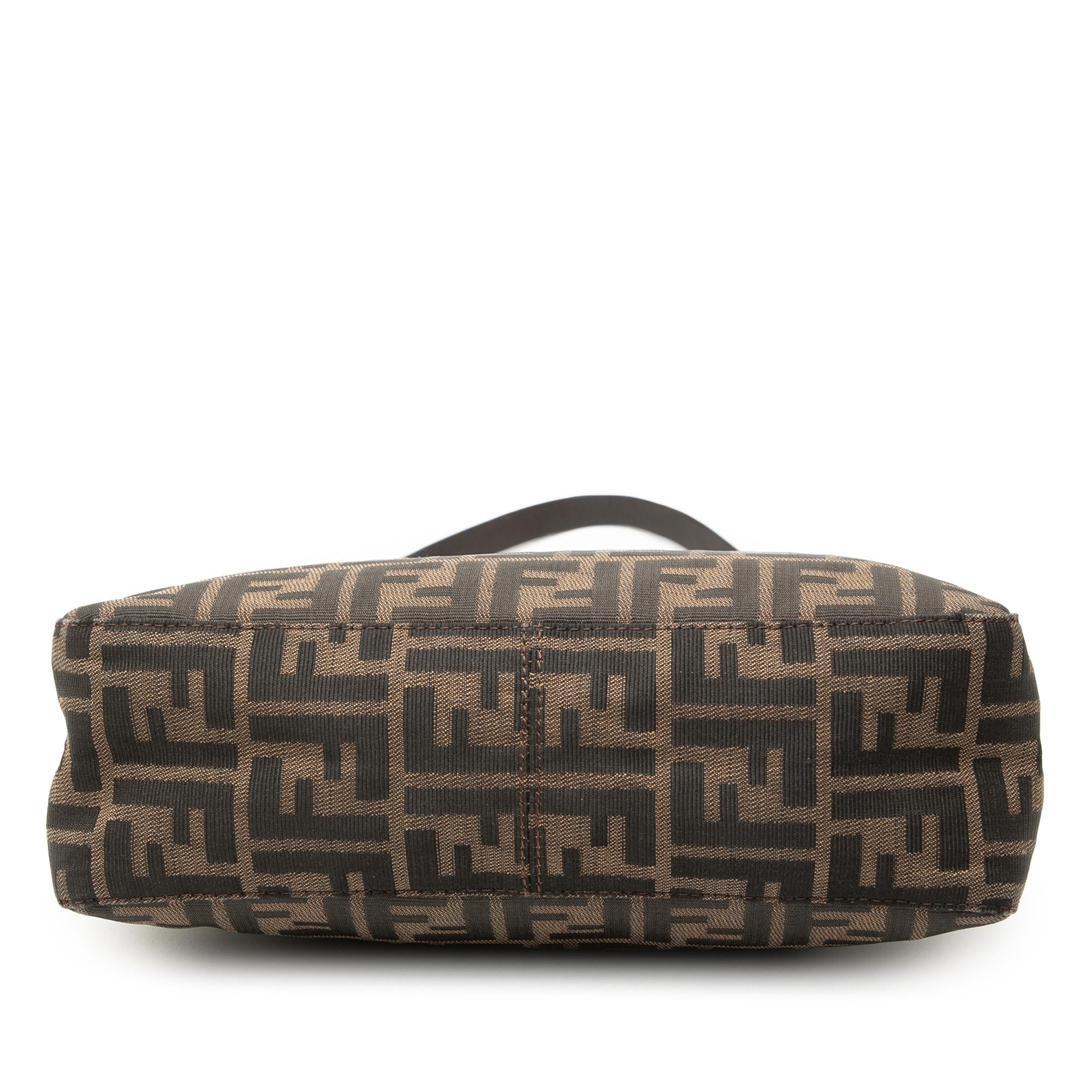Fendi Zucca Canvas Shoulder Bag