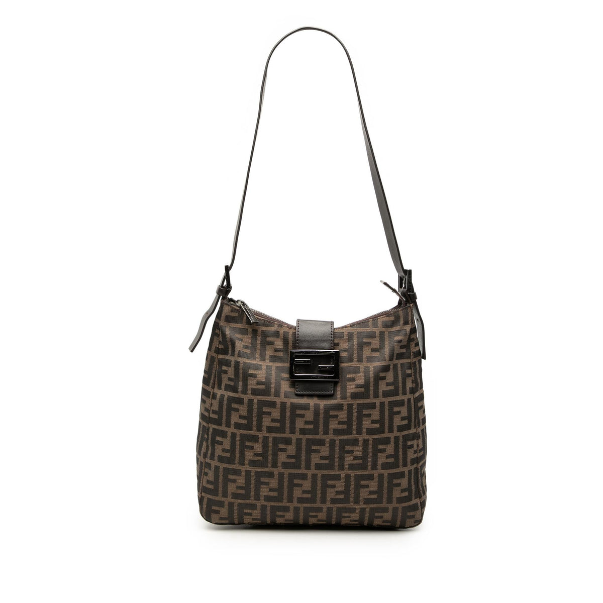 Fendi Zucca Canvas Shoulder Bag