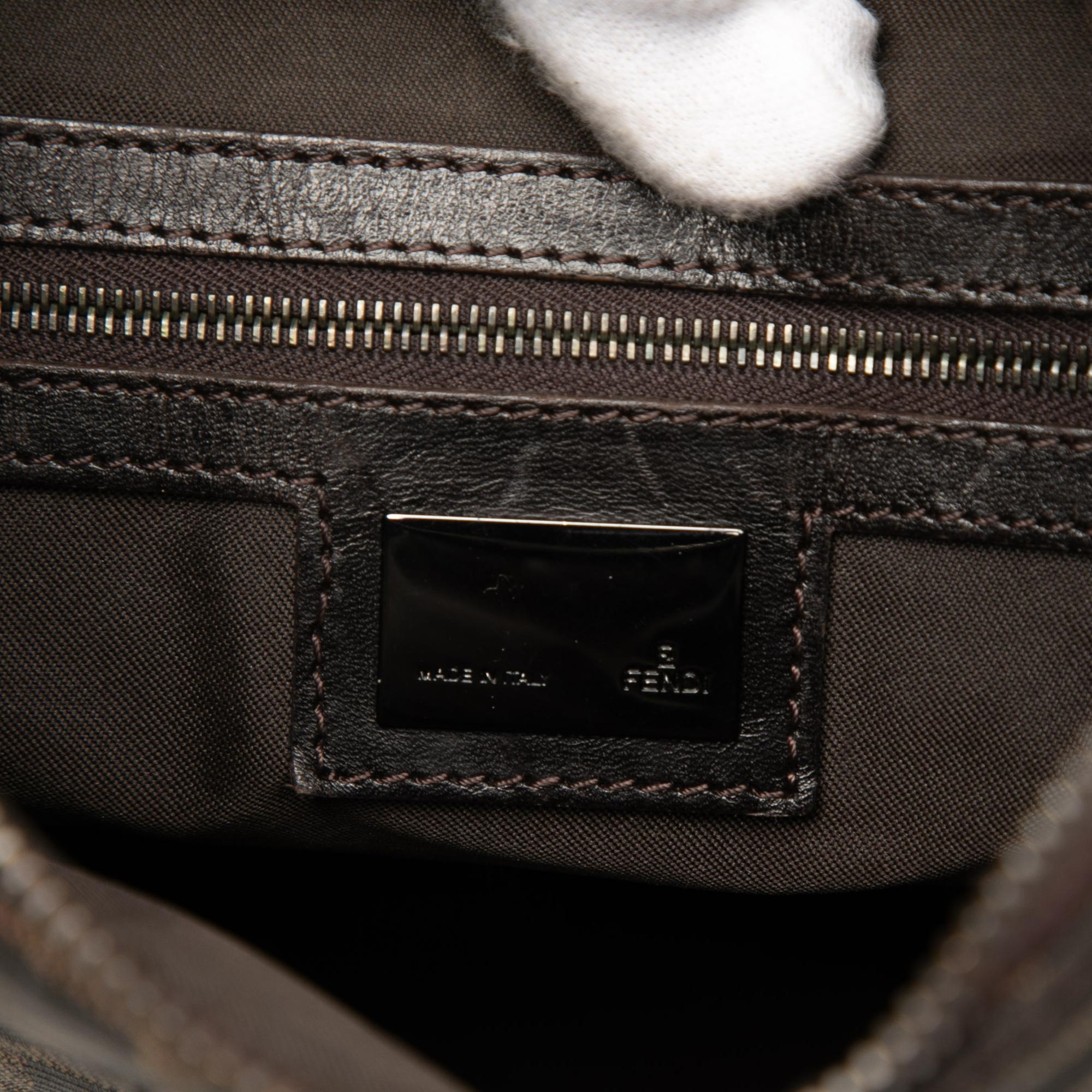 Fendi Zucca Canvas Shoulder Bag