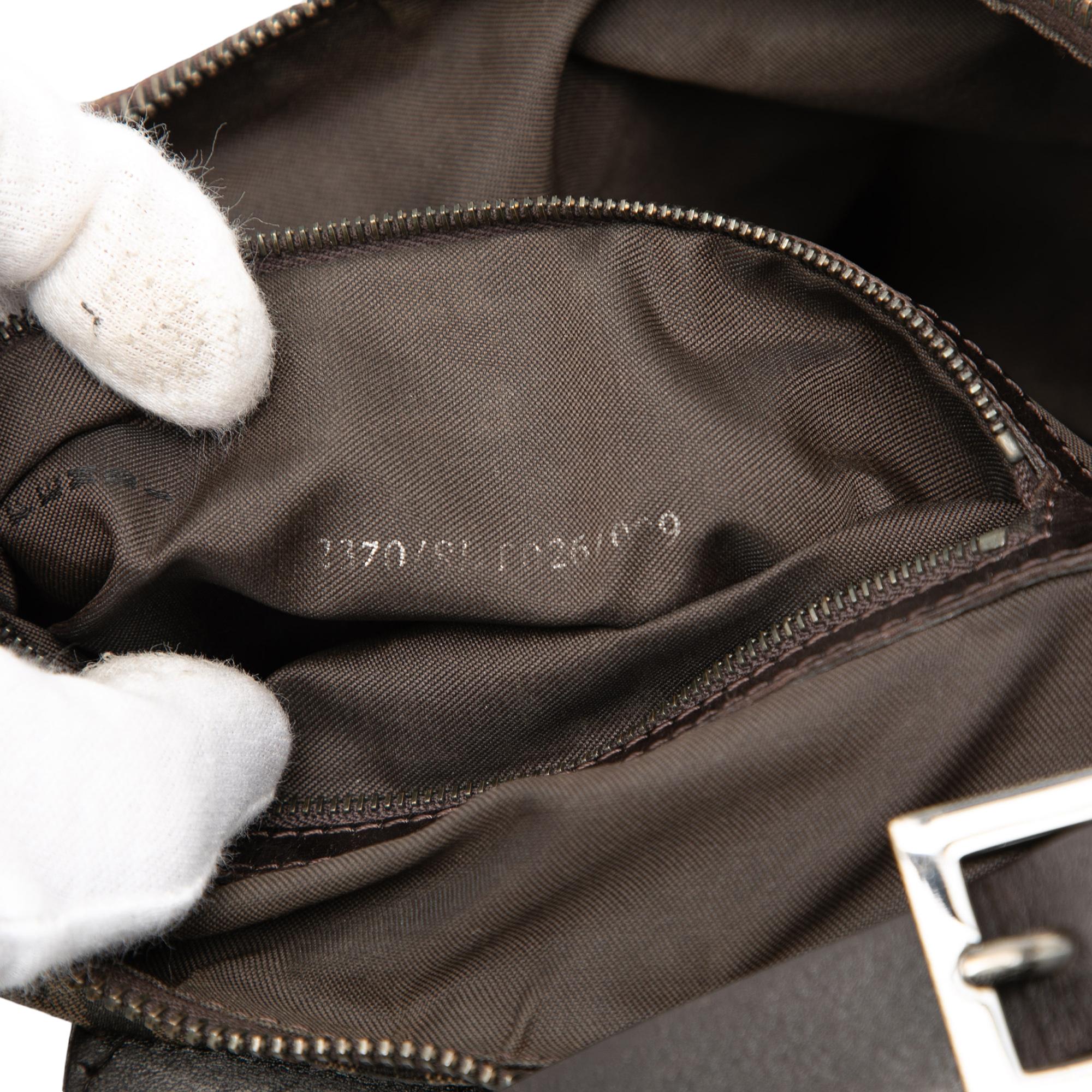 Fendi Zucca Canvas Shoulder Bag
