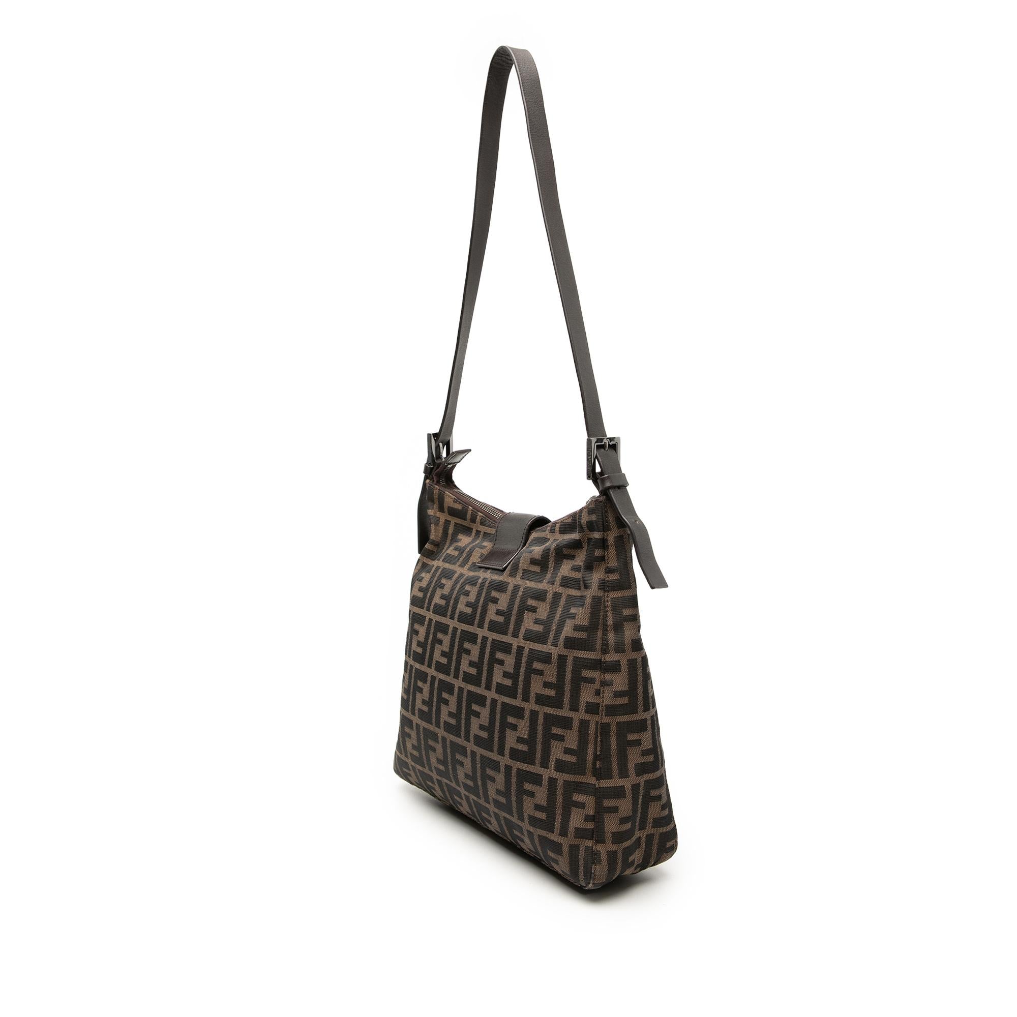 Fendi Zucca Canvas Shoulder Bag