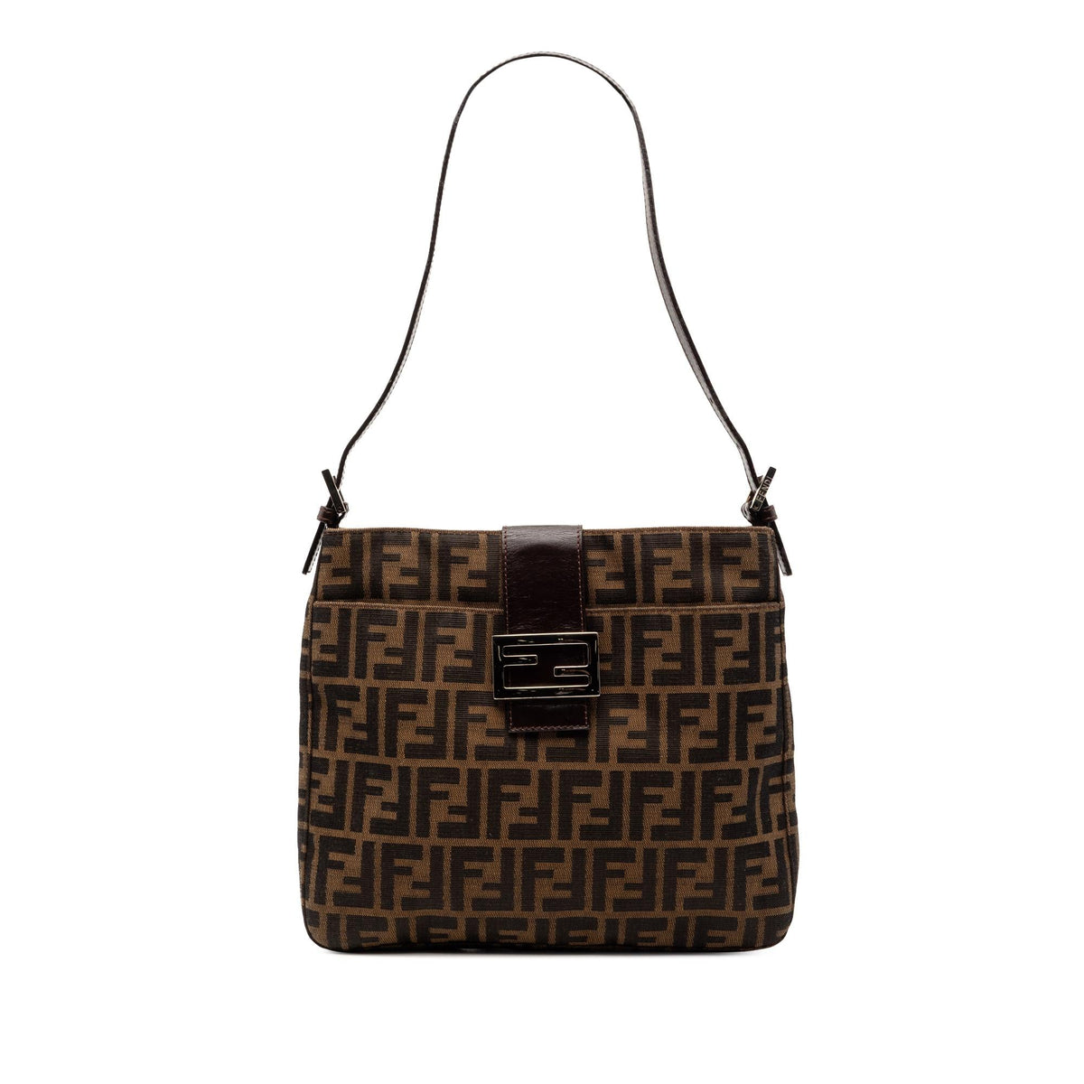 Fendi Zucca Canvas Shoulder Bag