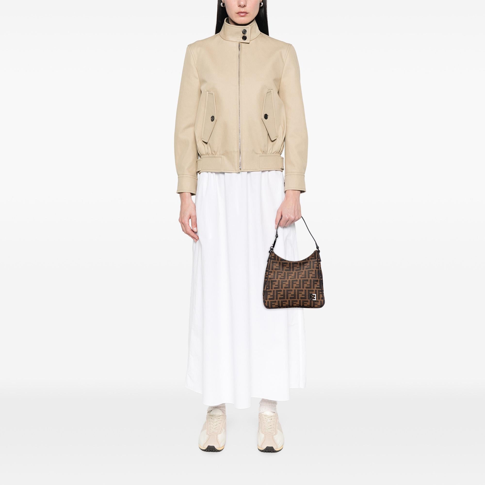Fendi Zucca Canvas Shoulder Bag