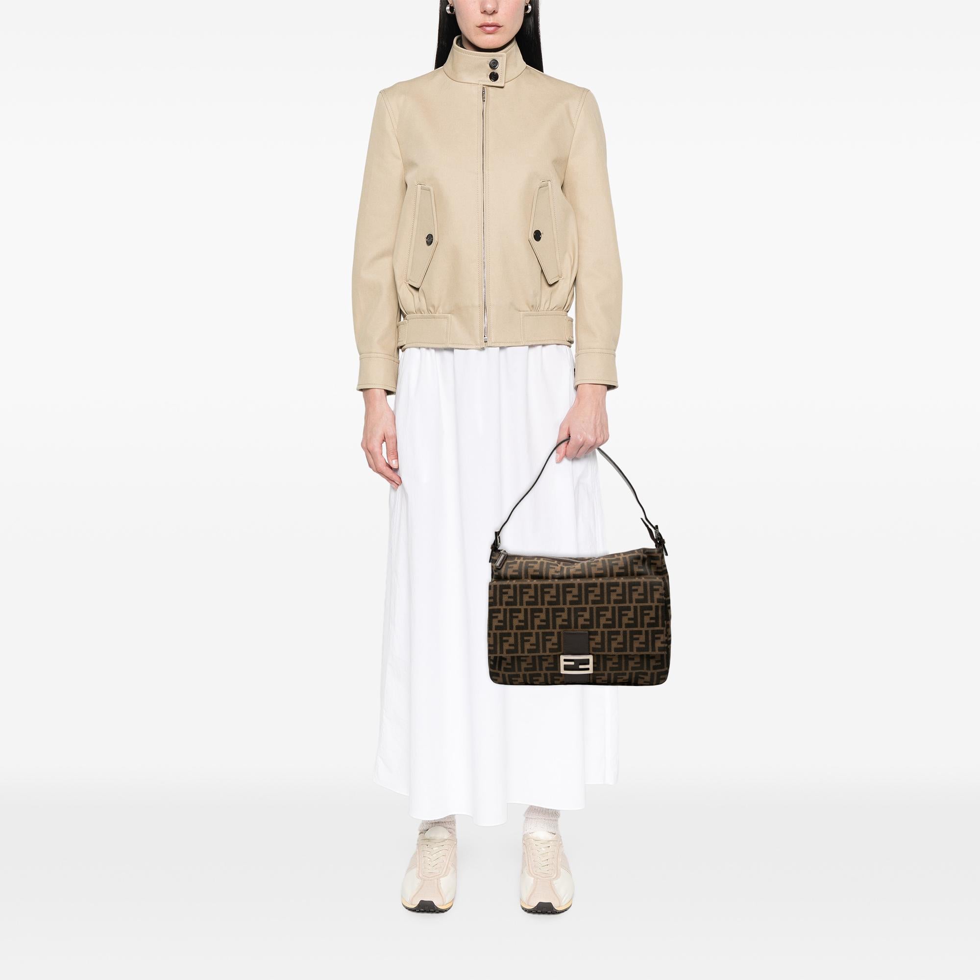 Fendi Zucca Canvas Shoulder Bag