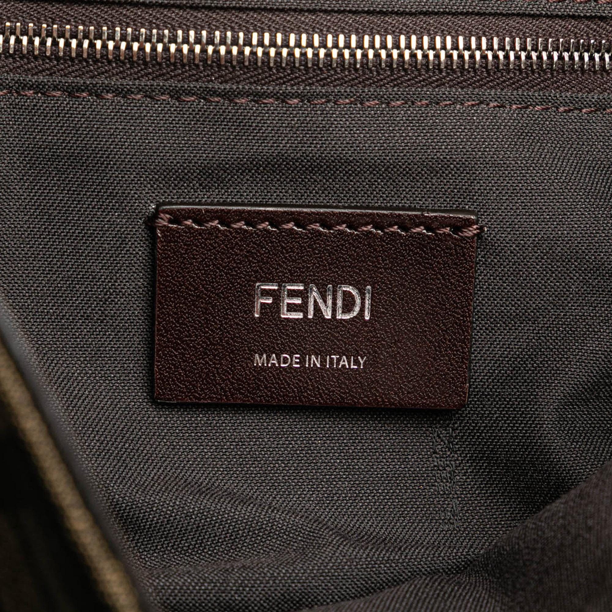 Fendi Zucca Canvas and Leather Convertible Baguette