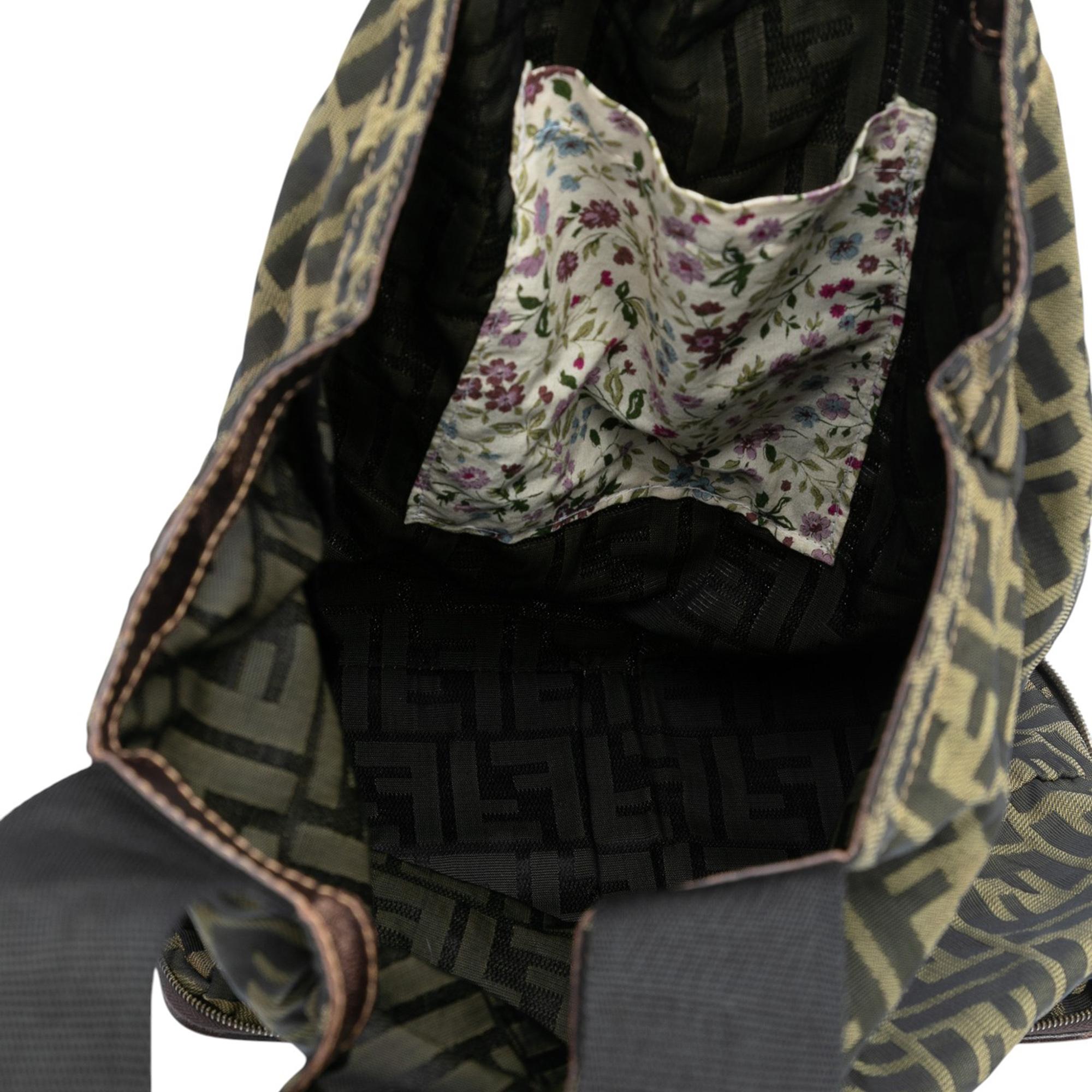 Fendi Zucca Canvas and Nylon Foldable Tote