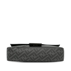 Fendi Zucca Coated Canvas And Calfskin Baguette Satchel