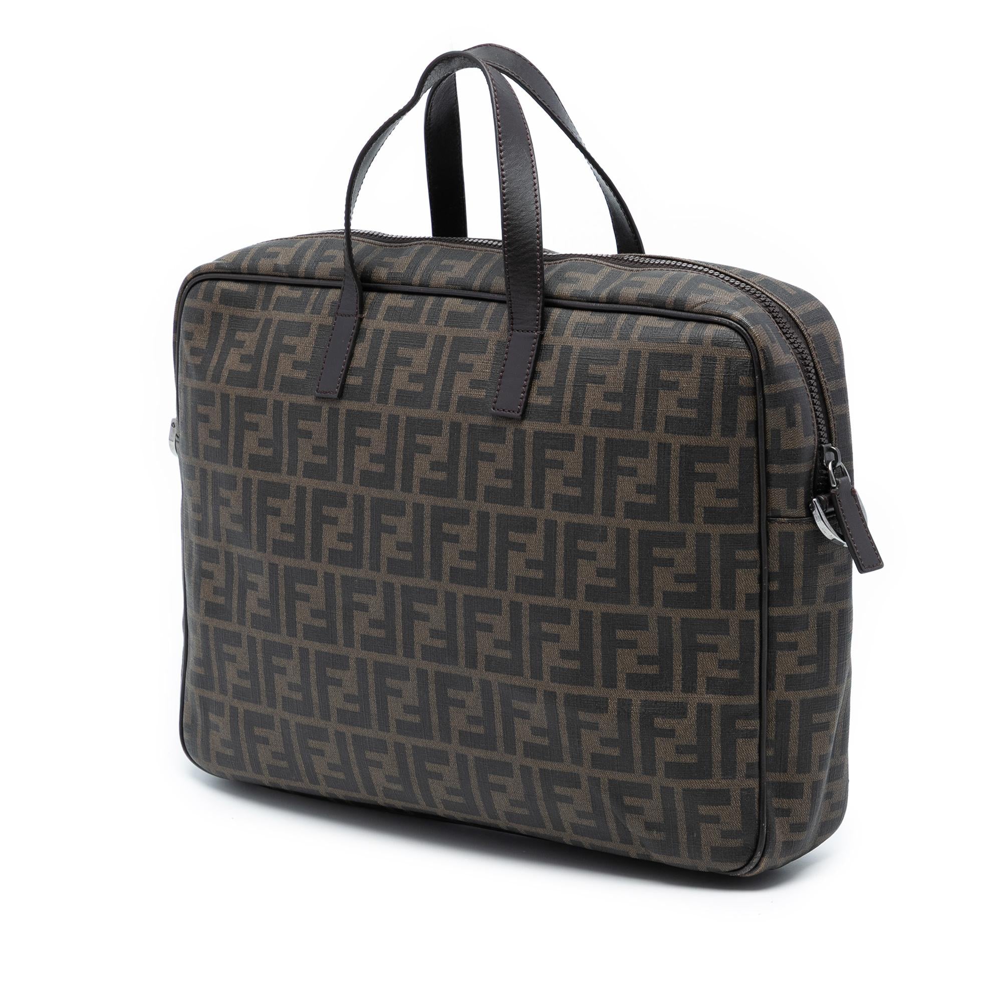 Fendi Zucca Coated Canvas Business Bag