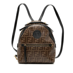 Fendi Zucca Coated Canvas FF 1974 Backpack