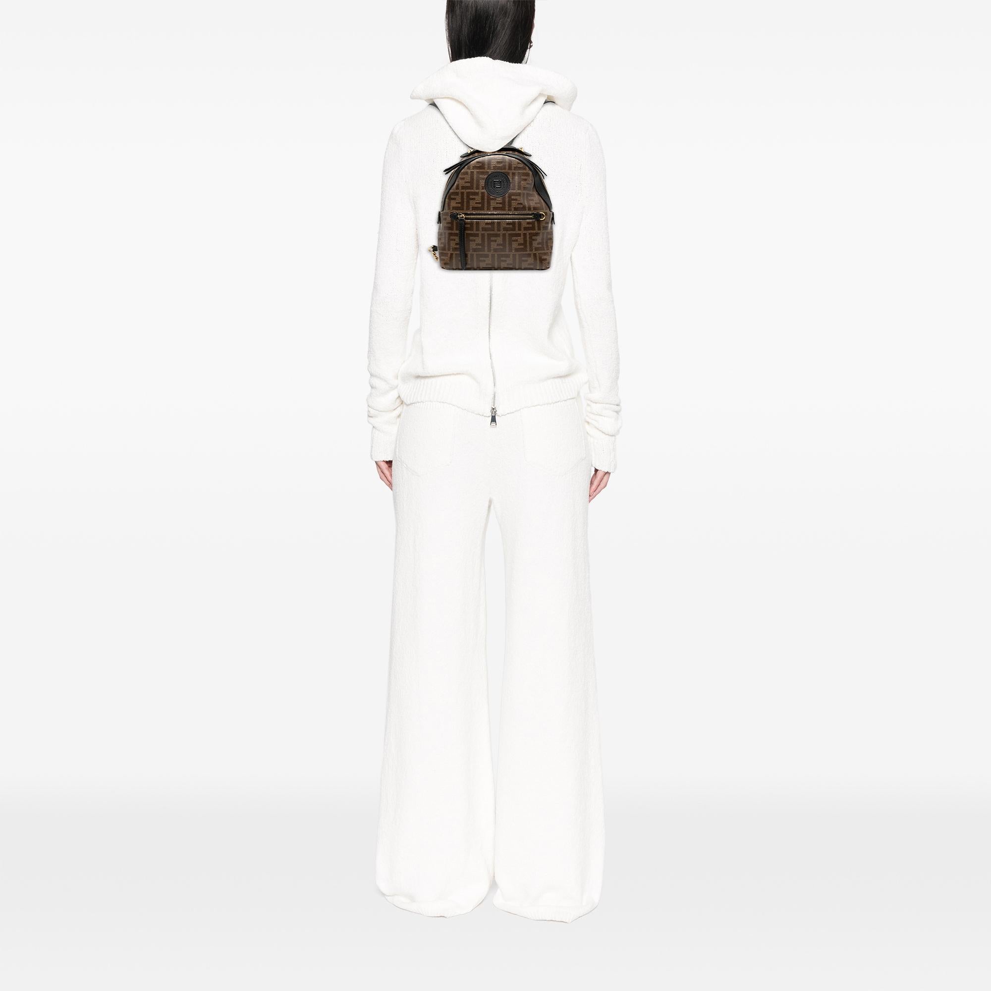 Fendi Zucca Coated Canvas FF 1974 Backpack