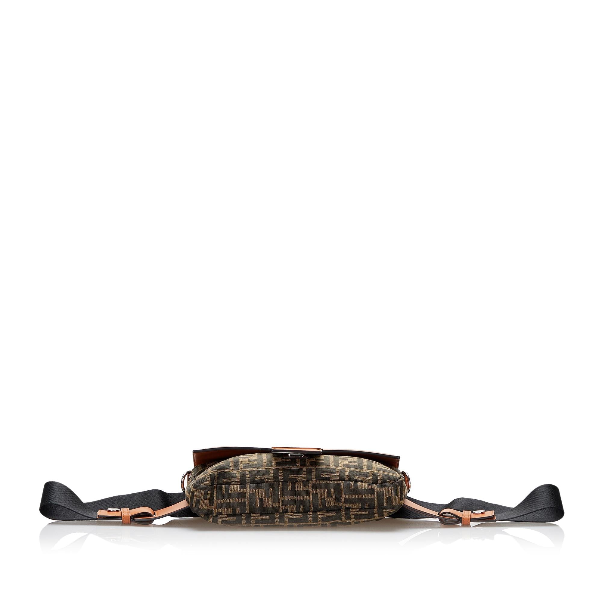 Fendi Zucca Convertible Leather Belt Bag