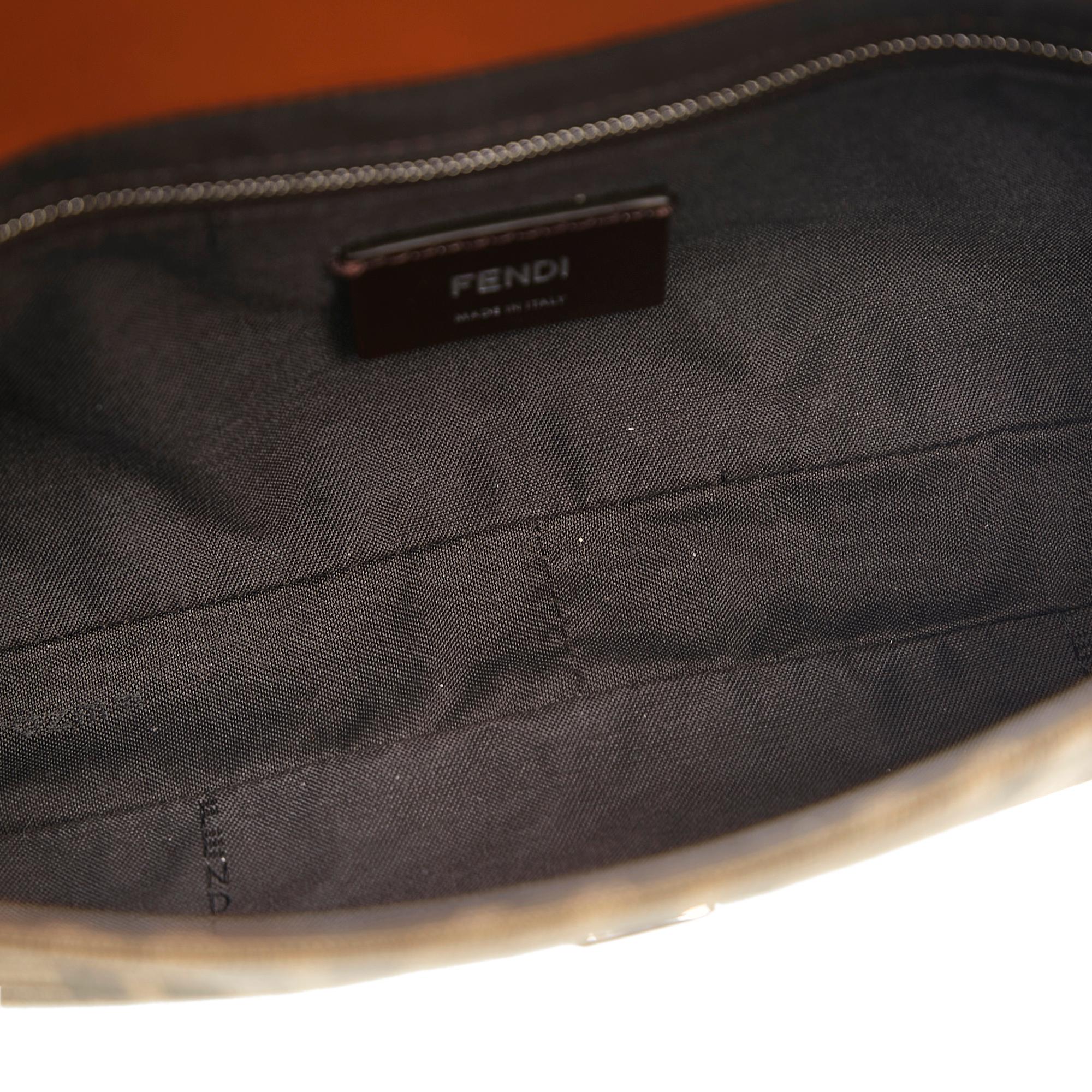 Fendi Zucca Convertible Leather Belt Bag