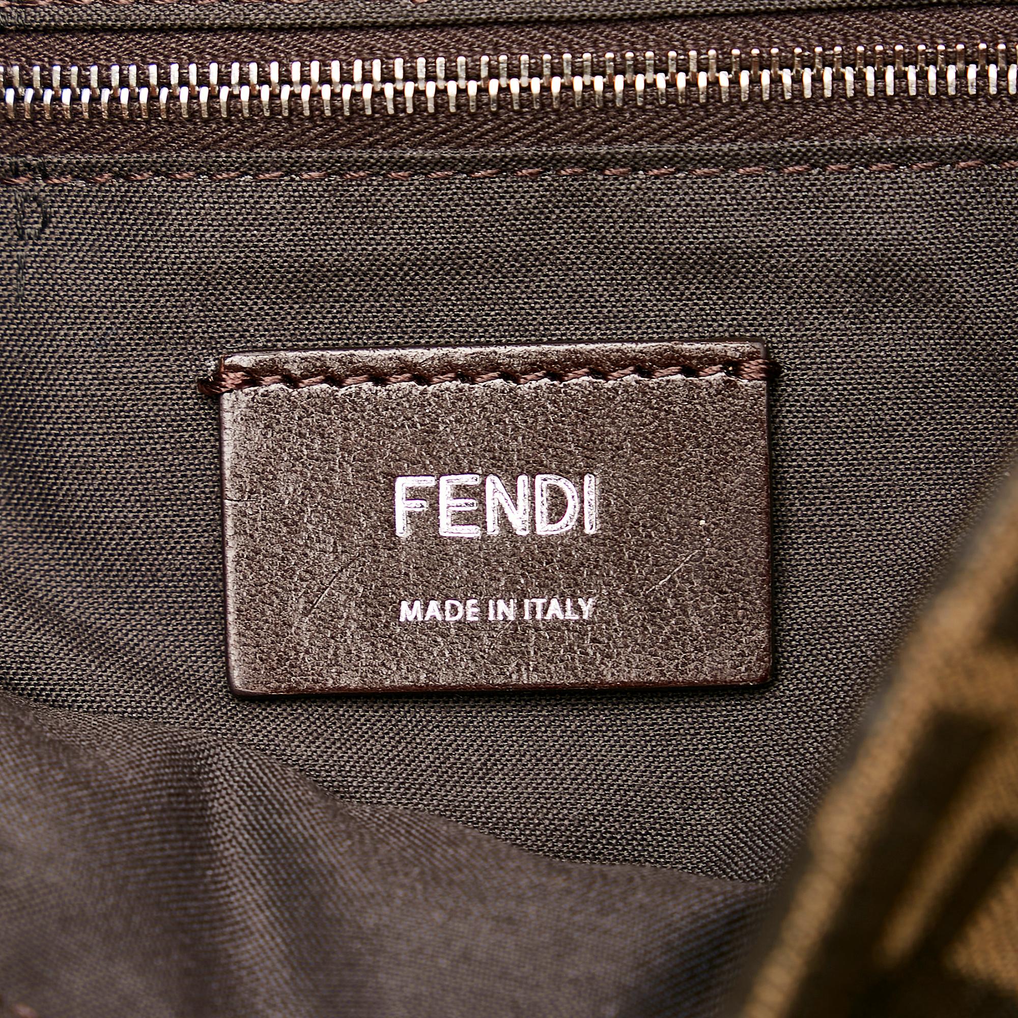 Fendi Zucca Convertible Leather Belt Bag