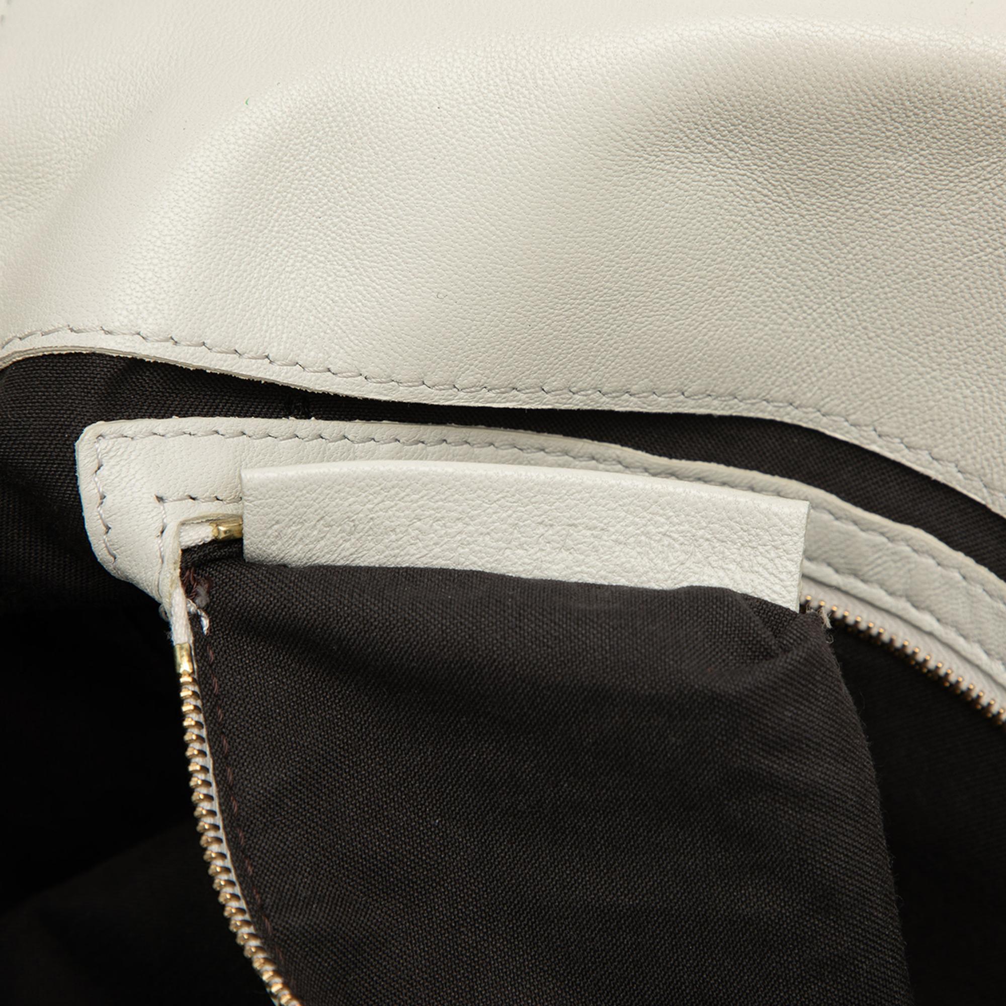 Fendi Zucca Embossed Leather Baguette Satchel