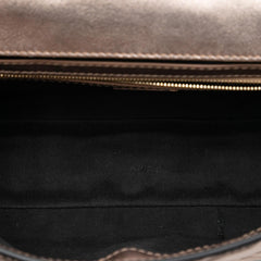 Fendi Zucca Embossed Leather Baguette Satchel