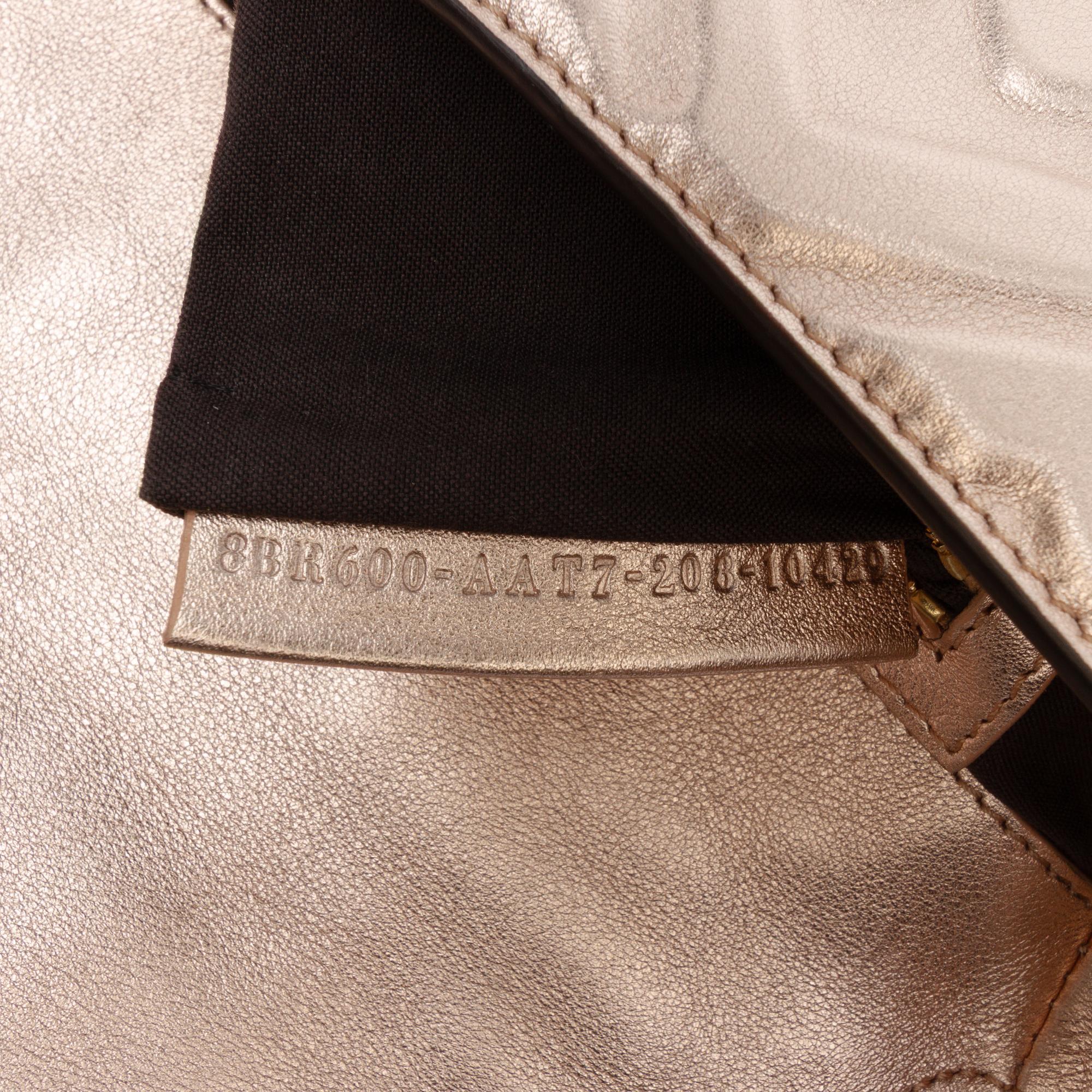 Fendi Zucca Embossed Leather Baguette Satchel