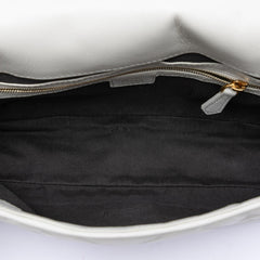 Fendi Zucca Embossed Leather Baguette Satchel