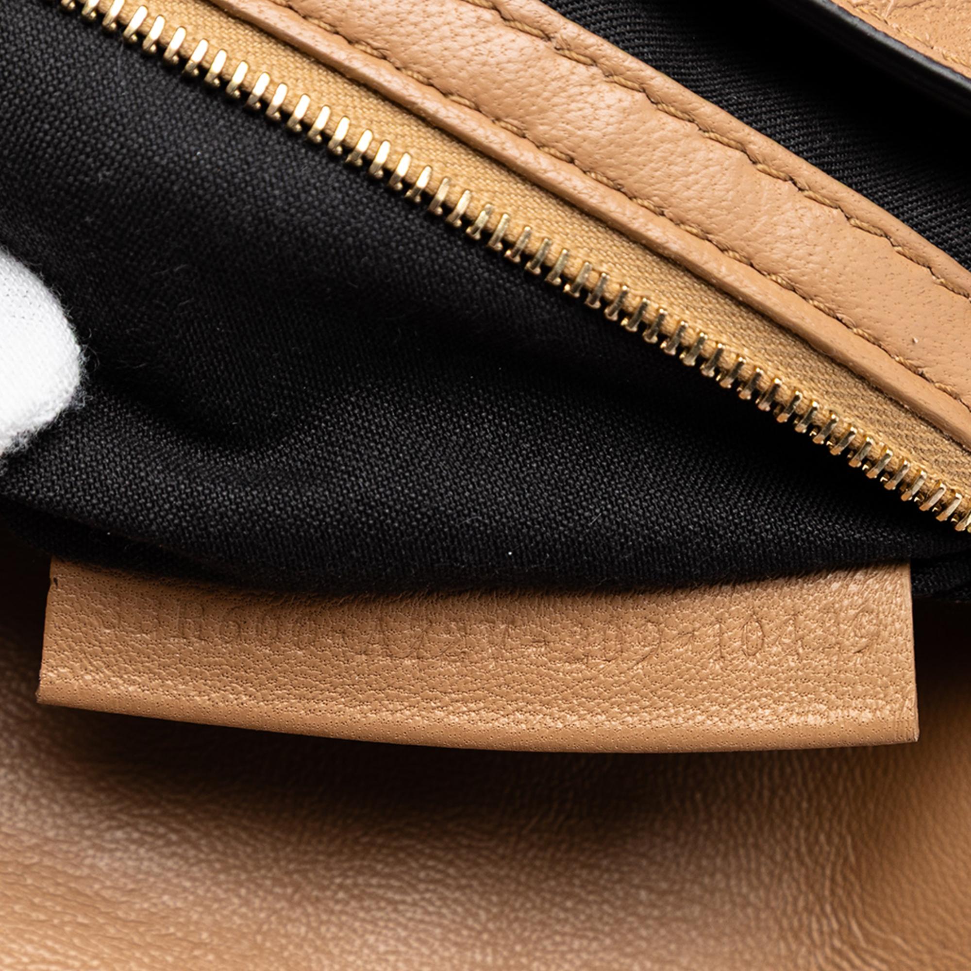 Fendi Zucca Embossed Leather Baguette Satchel