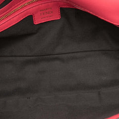 Fendi Zucca Embossed Leather Baguette Satchel