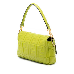 Fendi Zucca Embossed Leather Baguette Satchel