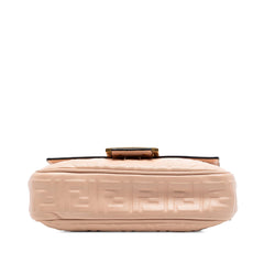 Fendi Zucca Embossed Leather Chain Midi Baguette