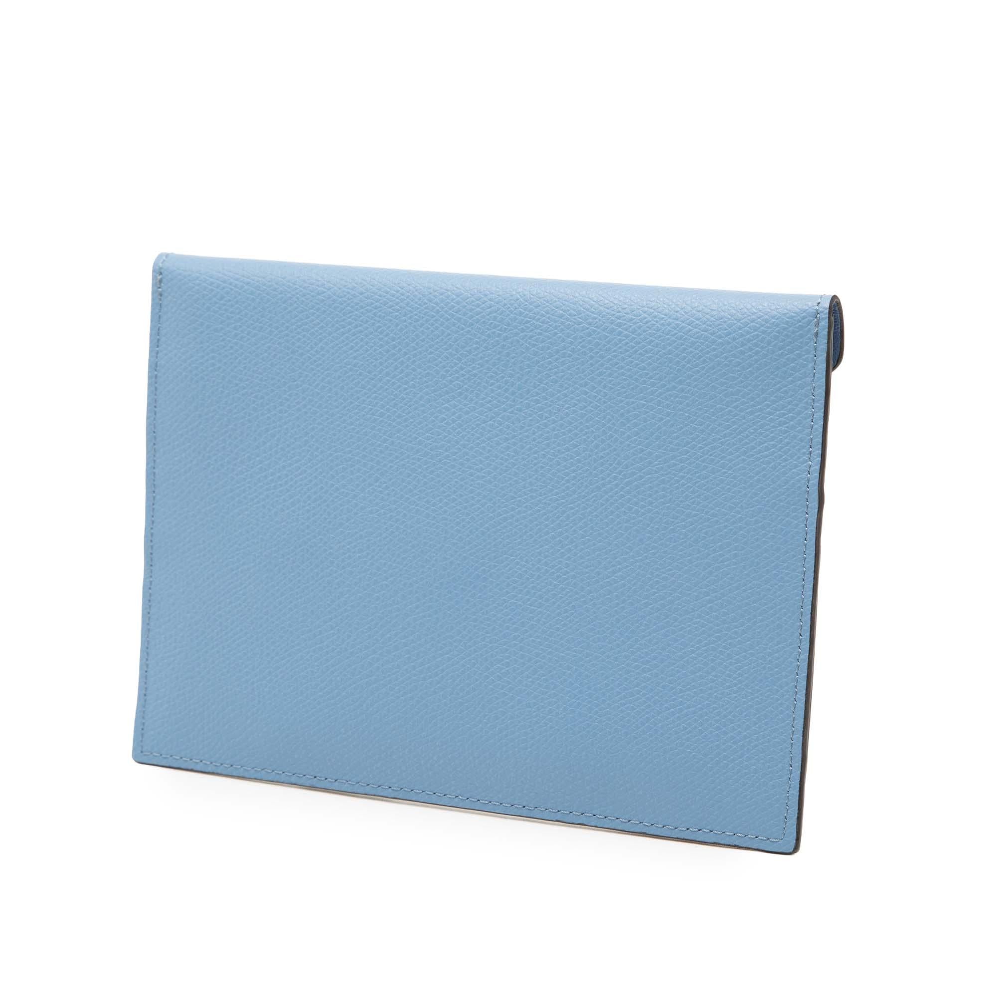 Fendi Zucca Embossed Leather Envelope Clutch