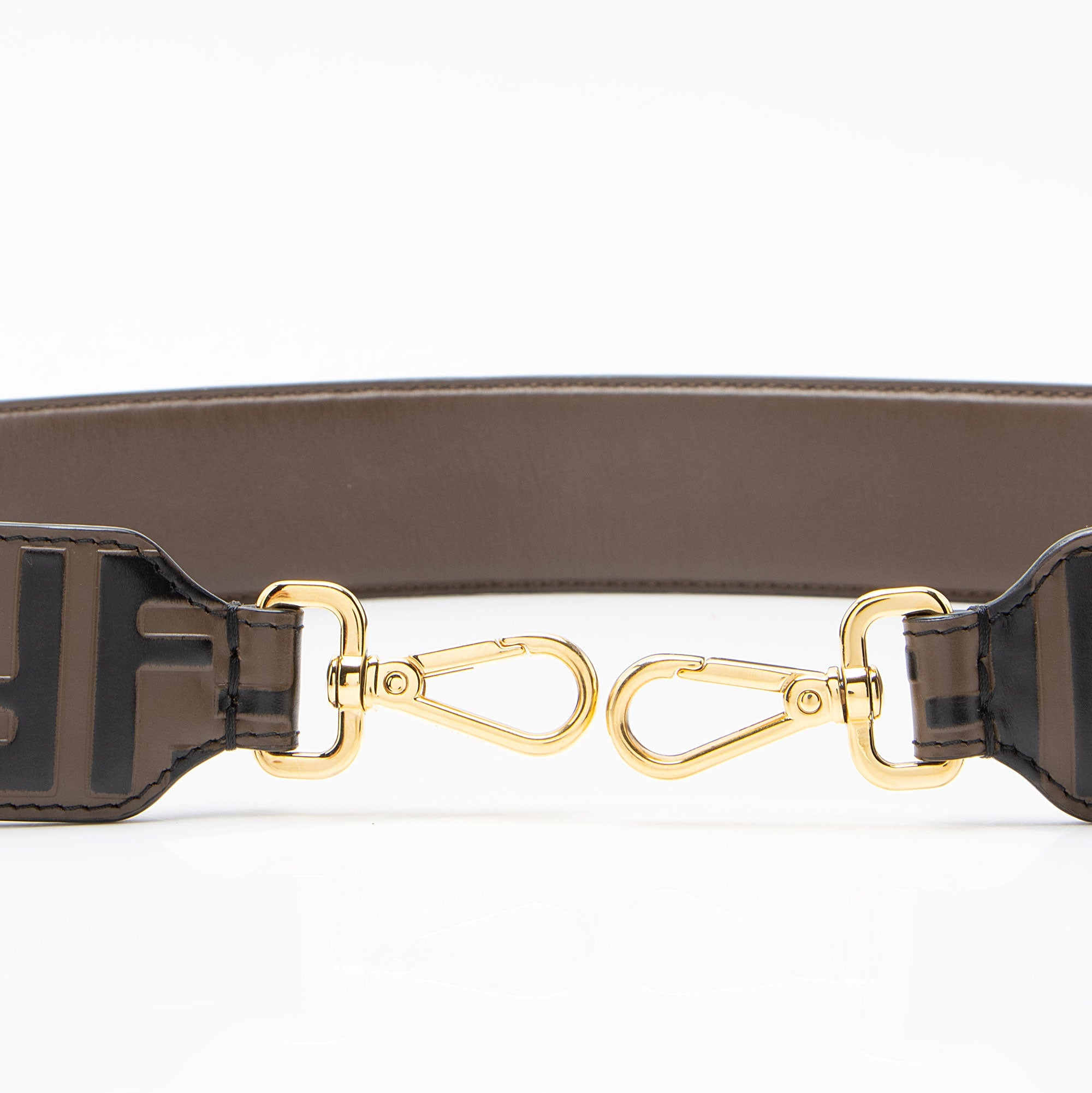 Fendi Zucca Embossed Leather Shoulder Strap
