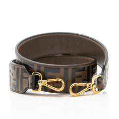 Fendi Zucca Embossed Leather Shoulder Strap